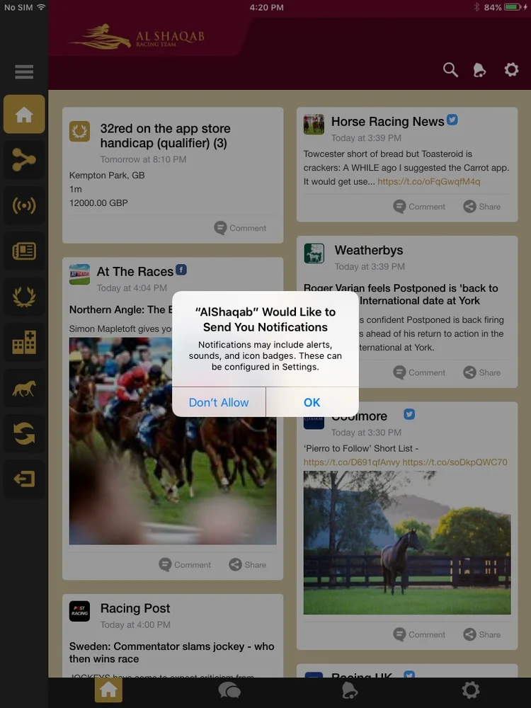 Main Feed + Enable notifications (iPad)