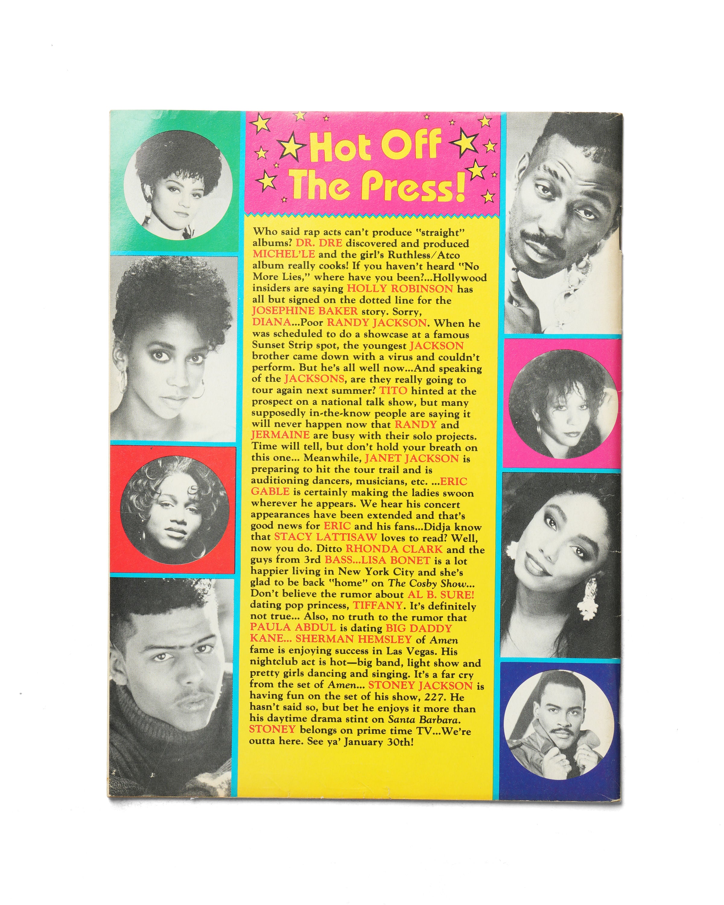 Fresh - January 1990 - Back Cover