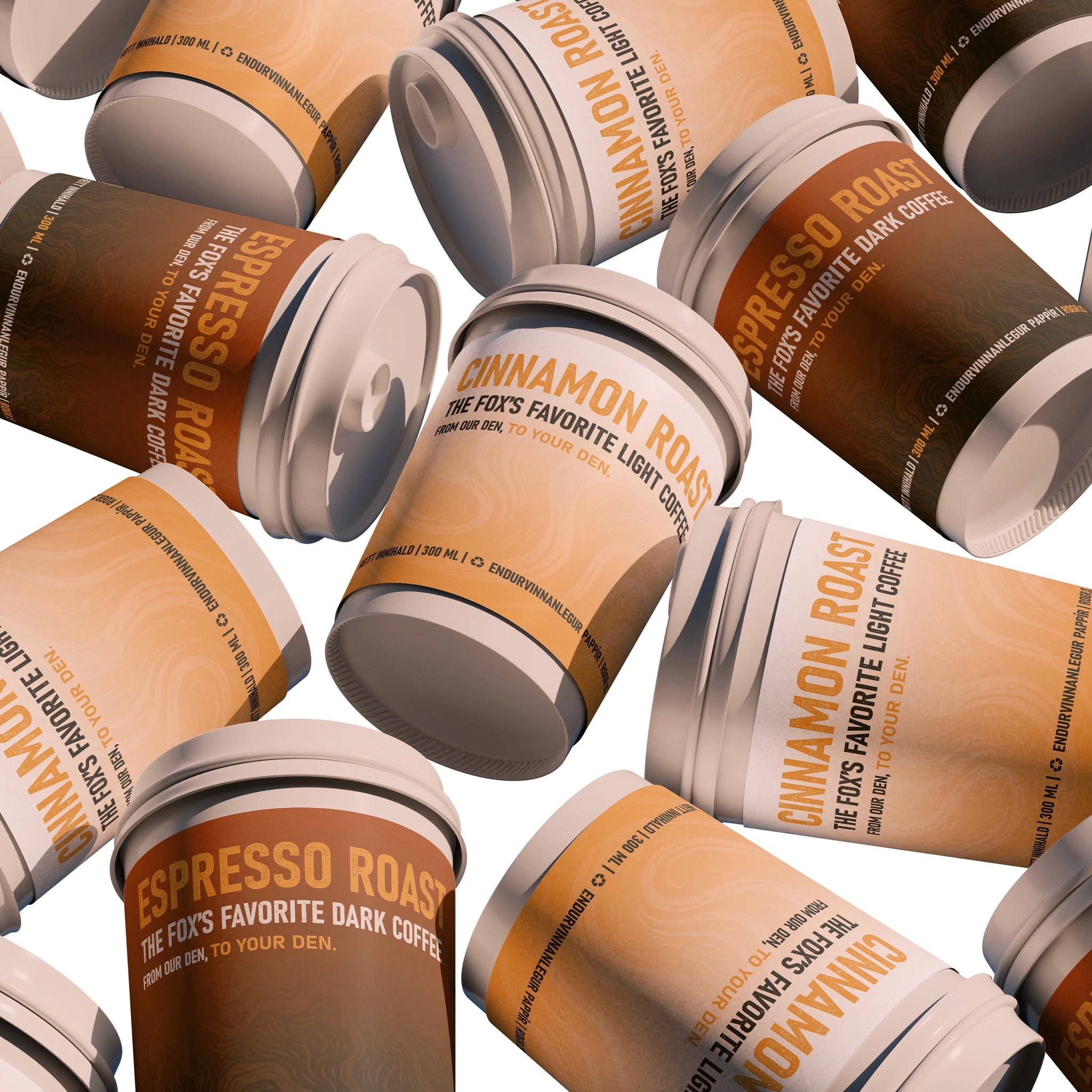 REFURINN OG RÚLLAN Coffee Cups