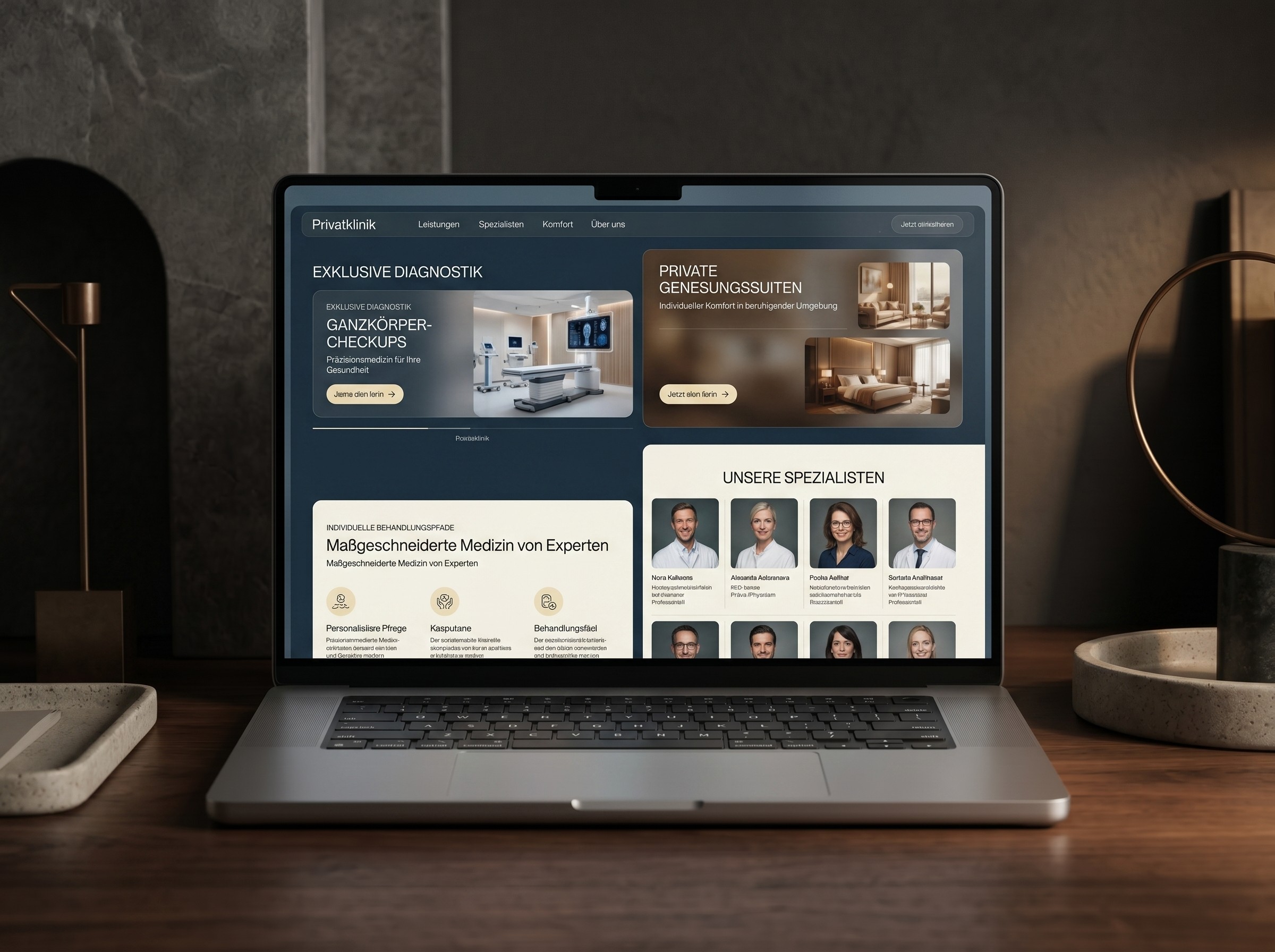 Premium digitale Experience für moderne Healthcare Klinik