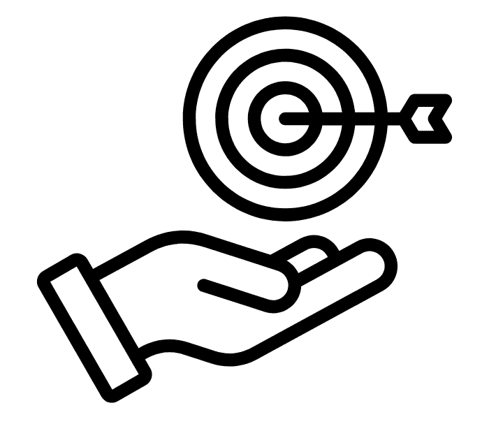 icon 4 people with a goal in the middle