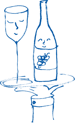 Illustrasjon av vin! Masse god vin