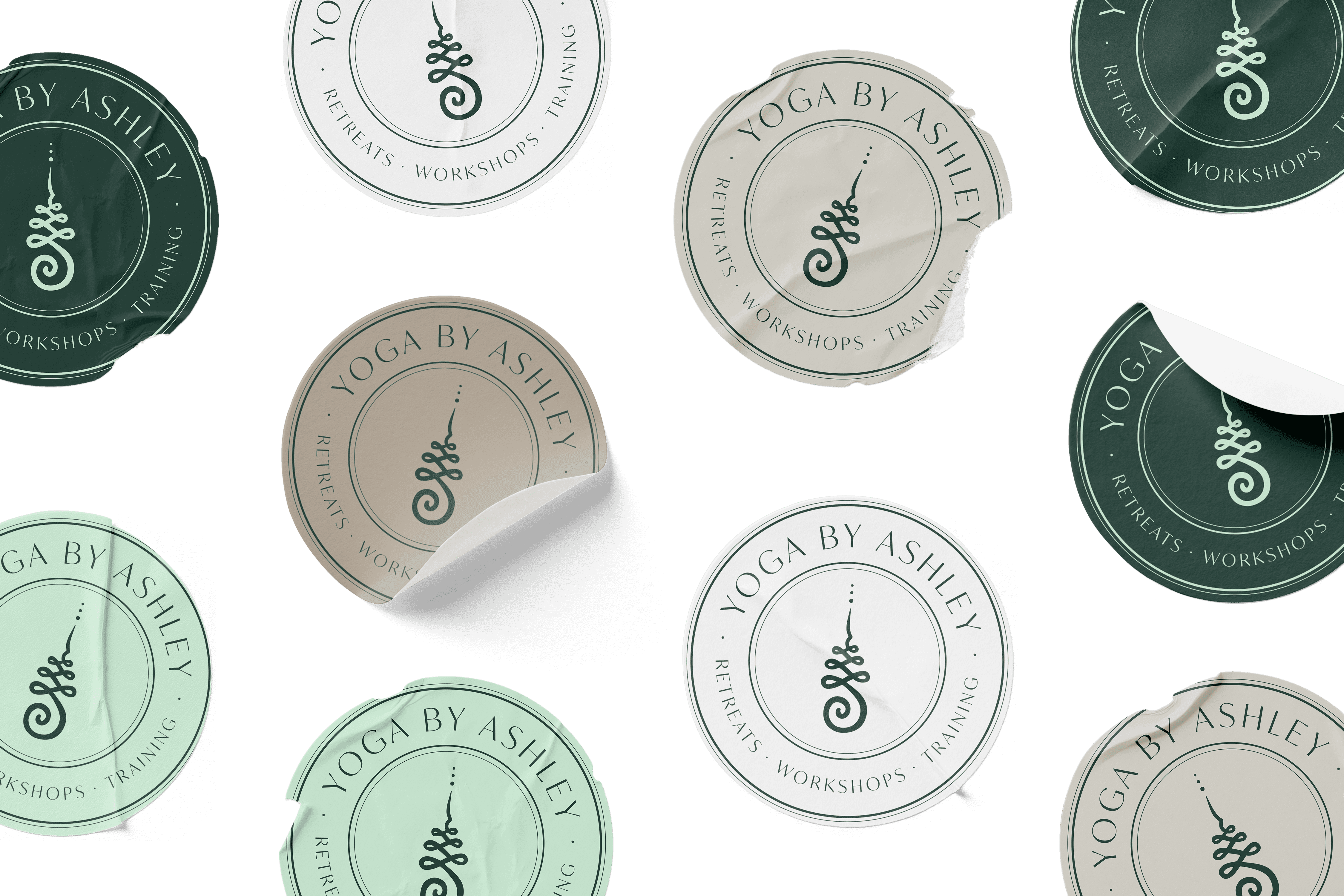 Yoga By Ashley Yoga Sdecals for promotions by Sunny and Shady Creative Studio