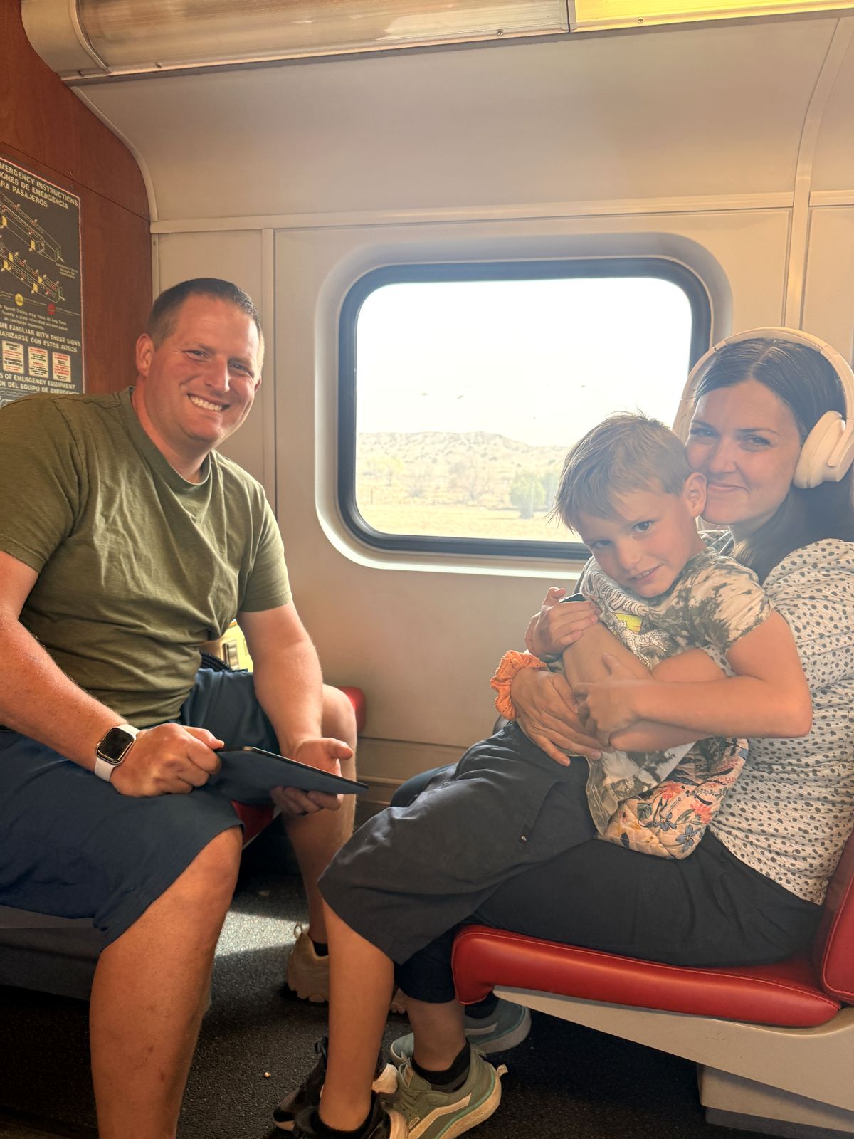 Riding the Rail Runner Express train to Santa Fe