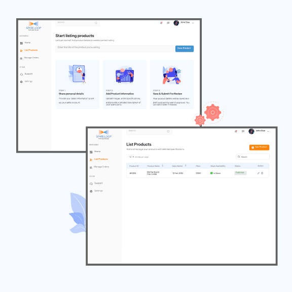 product listing