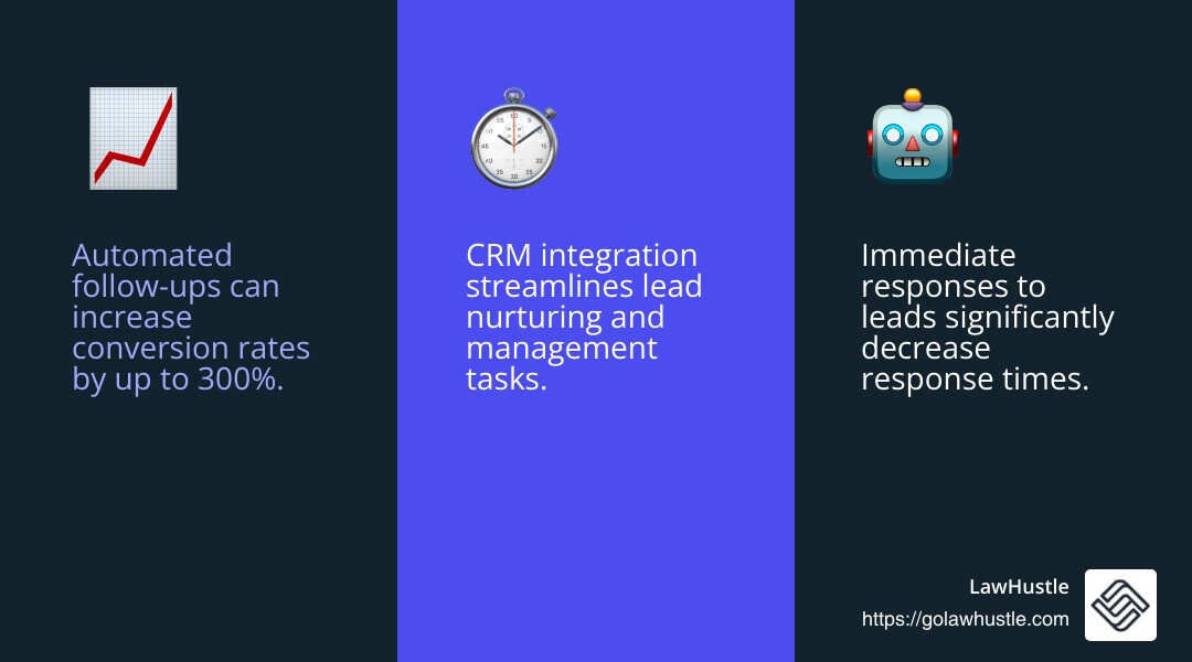 Automated follow-ups increase engagement and conversion rates - automate lead follow-ups infographic 3_facts_emoji_blue