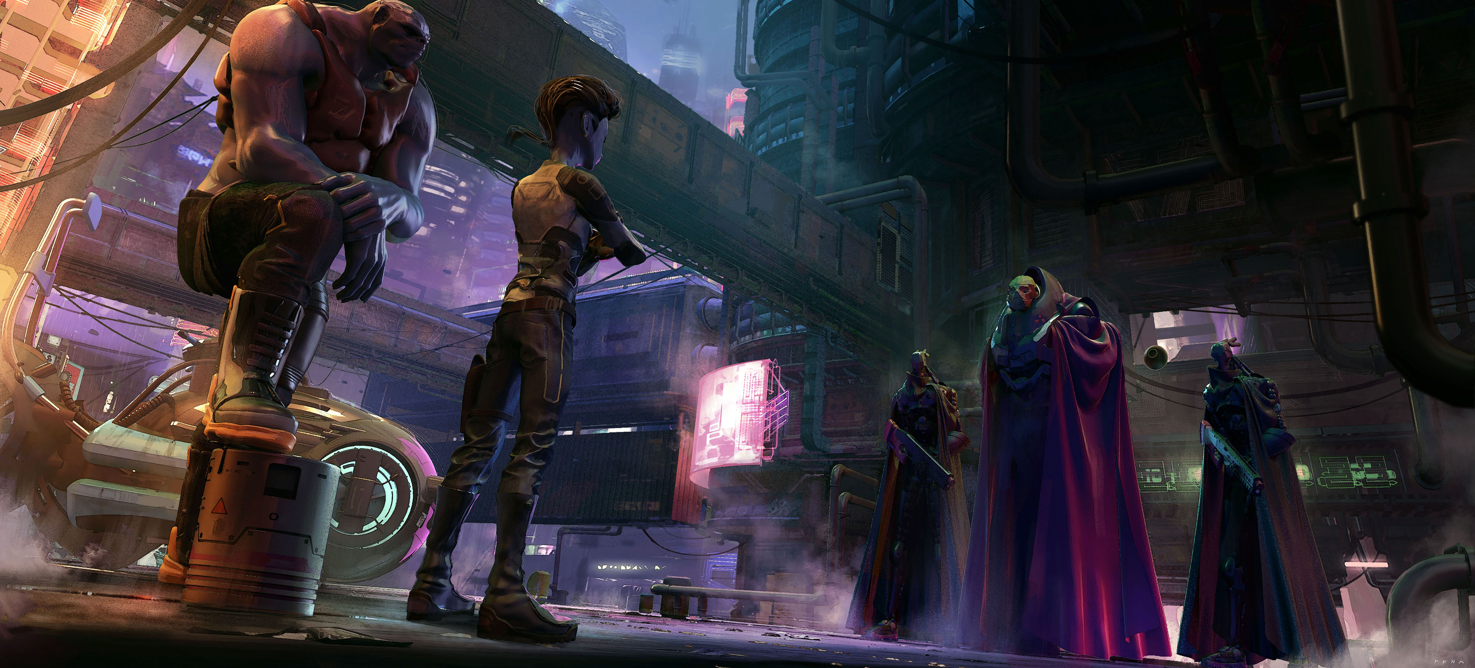 BOLO & KATO world-building – cinematic scene with the operatives on a mission