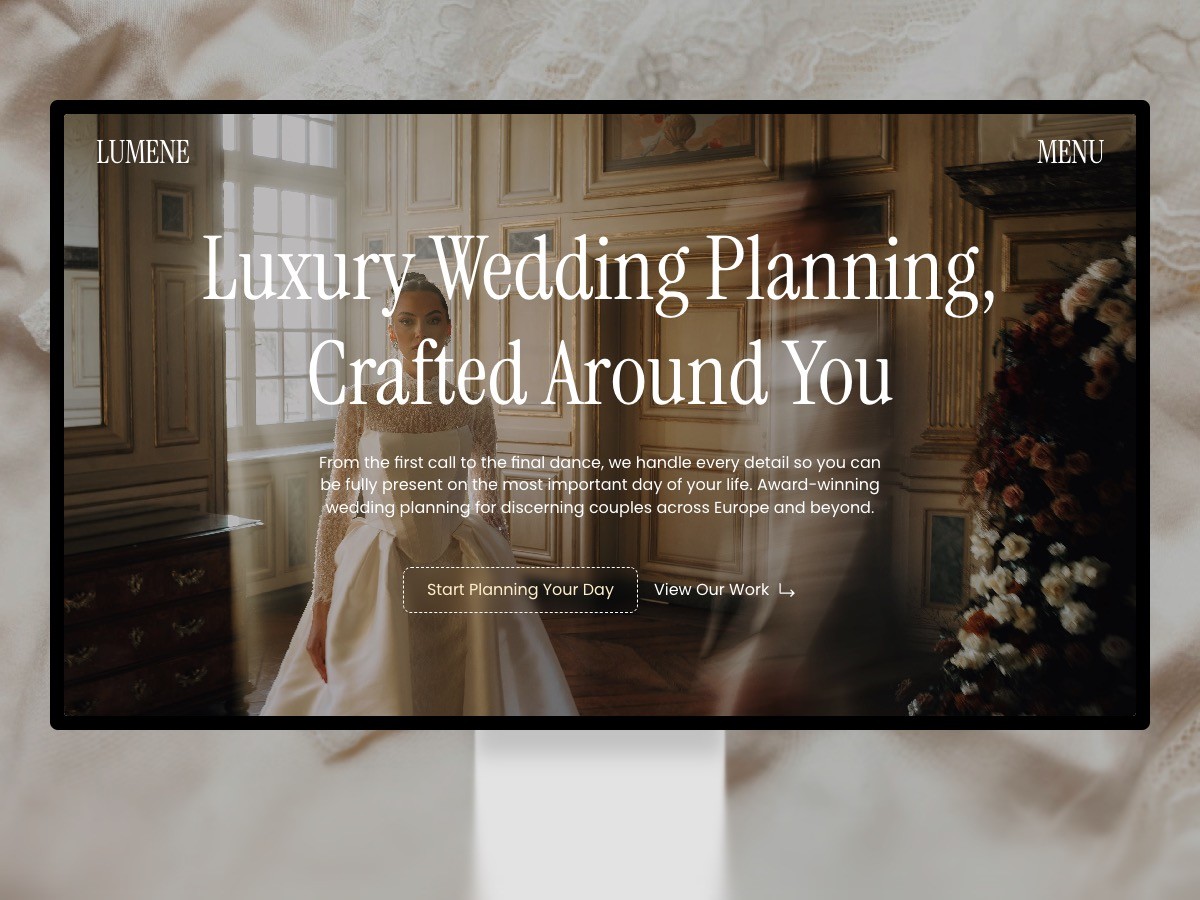 Lumene - Framer Website Template for Wedding and Event Planners