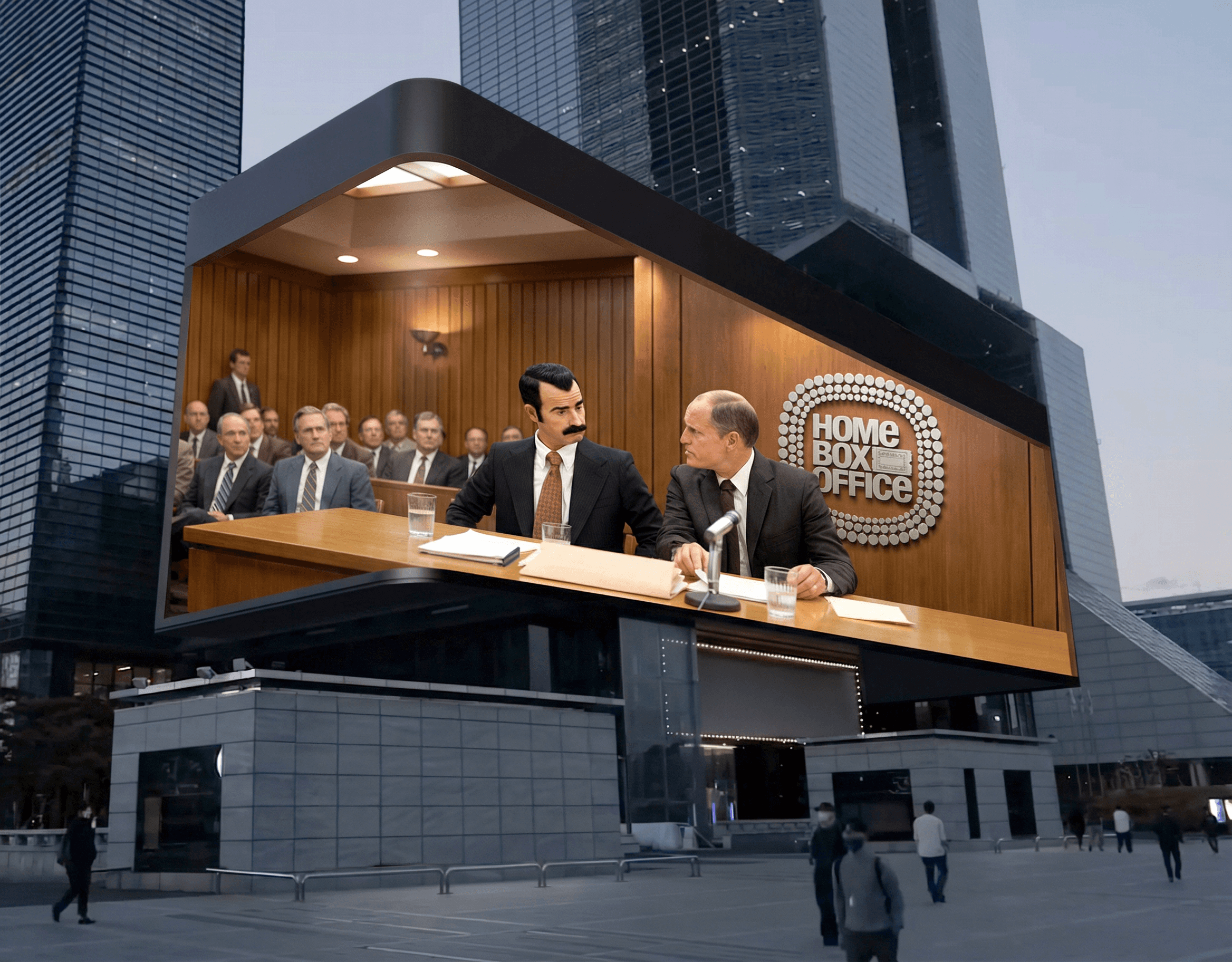 Streetside billboard with flyposters of the Batch.Works brand and illustrations