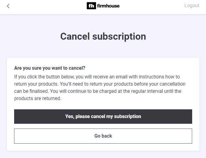 Cancel your subscription