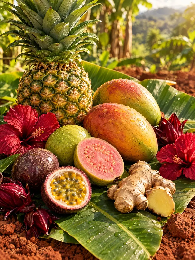 Fruits du Cameroun récoltés (illustration)