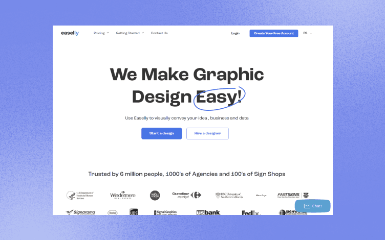 Easelly’s homepage