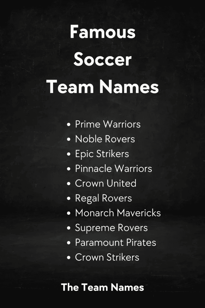 Soccer Team Names - squad culture roster finds