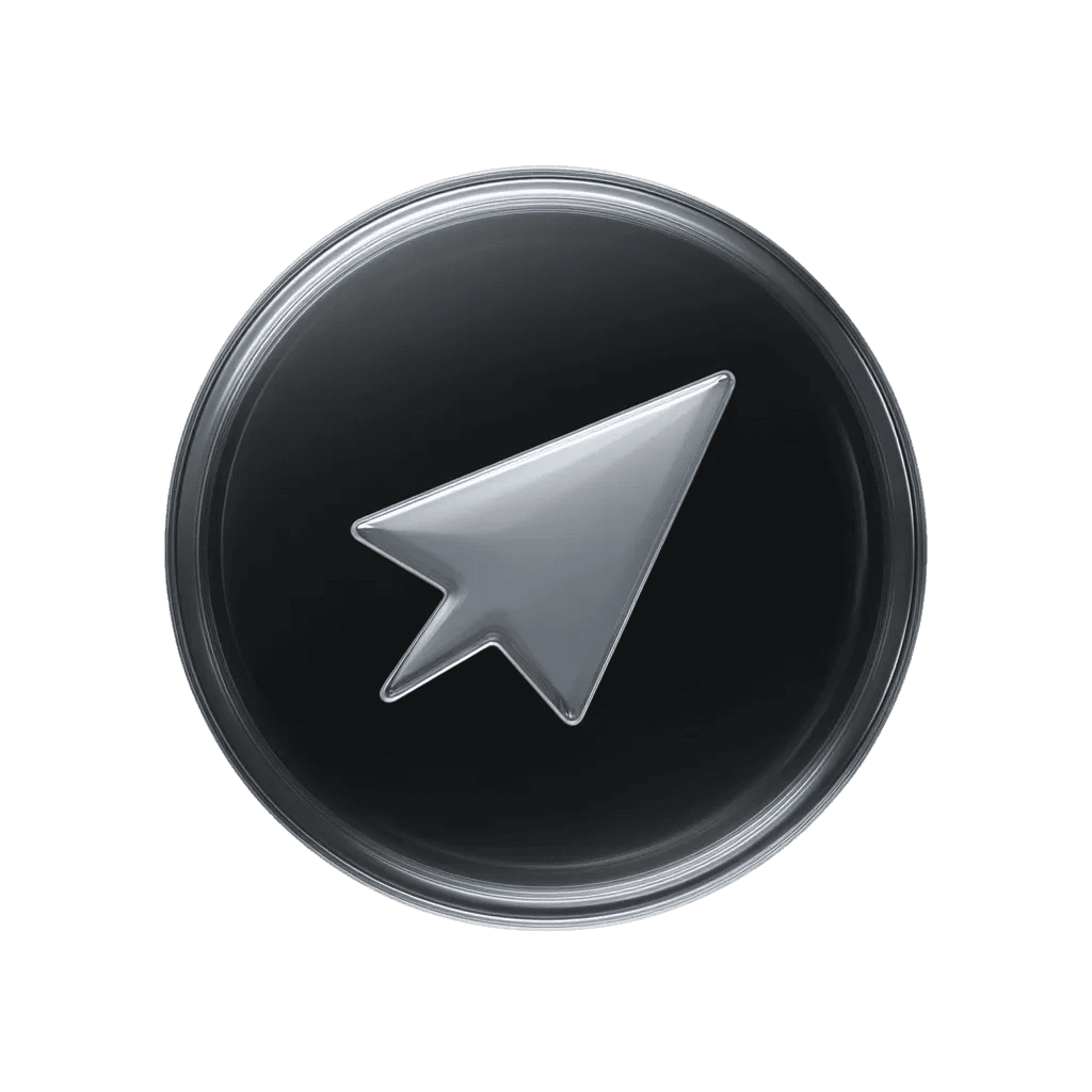 3D Illustration of compass arrow showing a clear direction