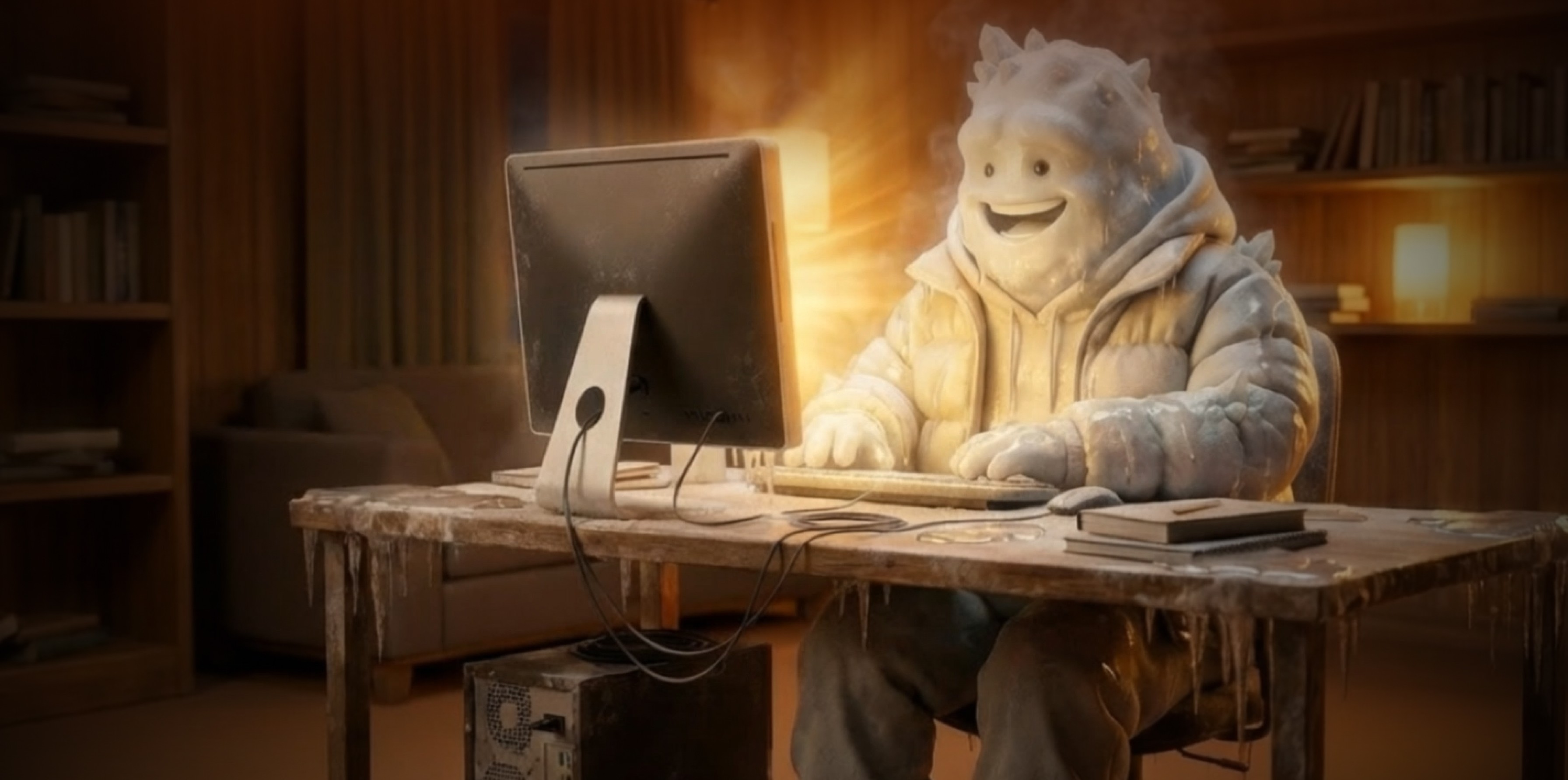 Estudiante trabajando con una laptop.
