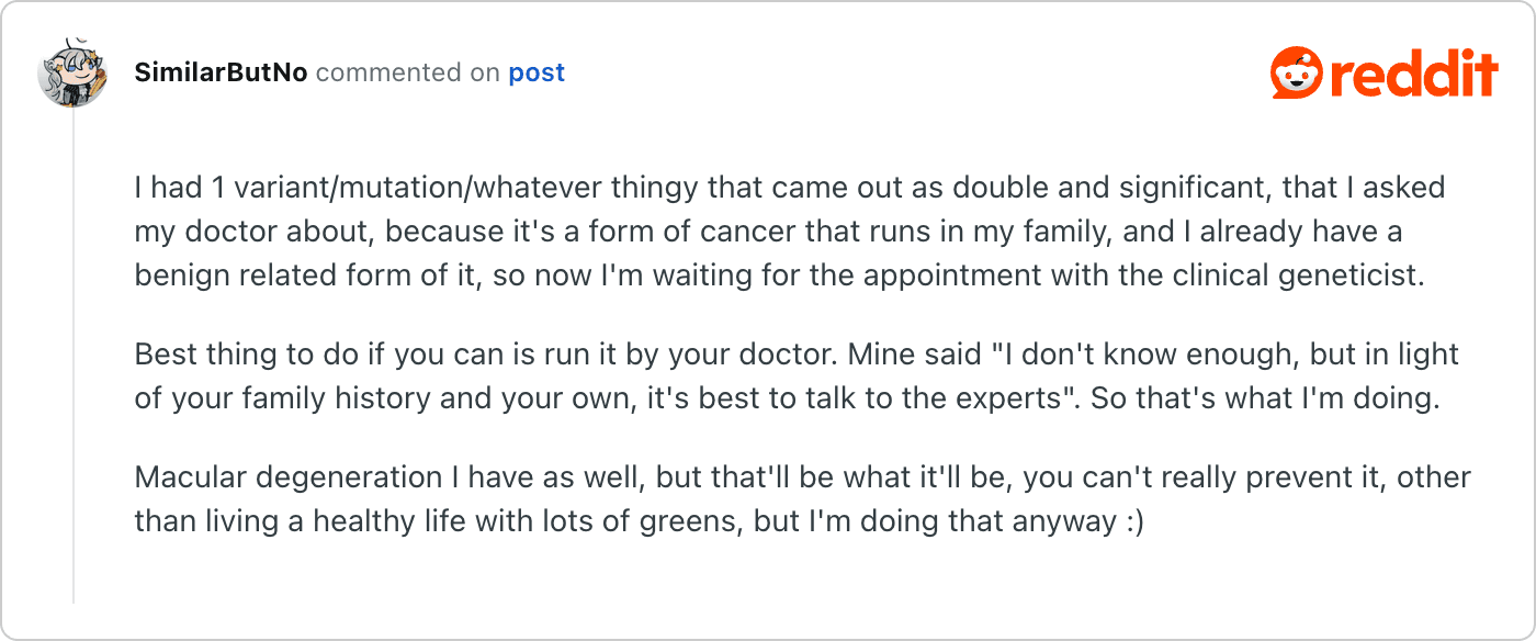 Post on Reddit