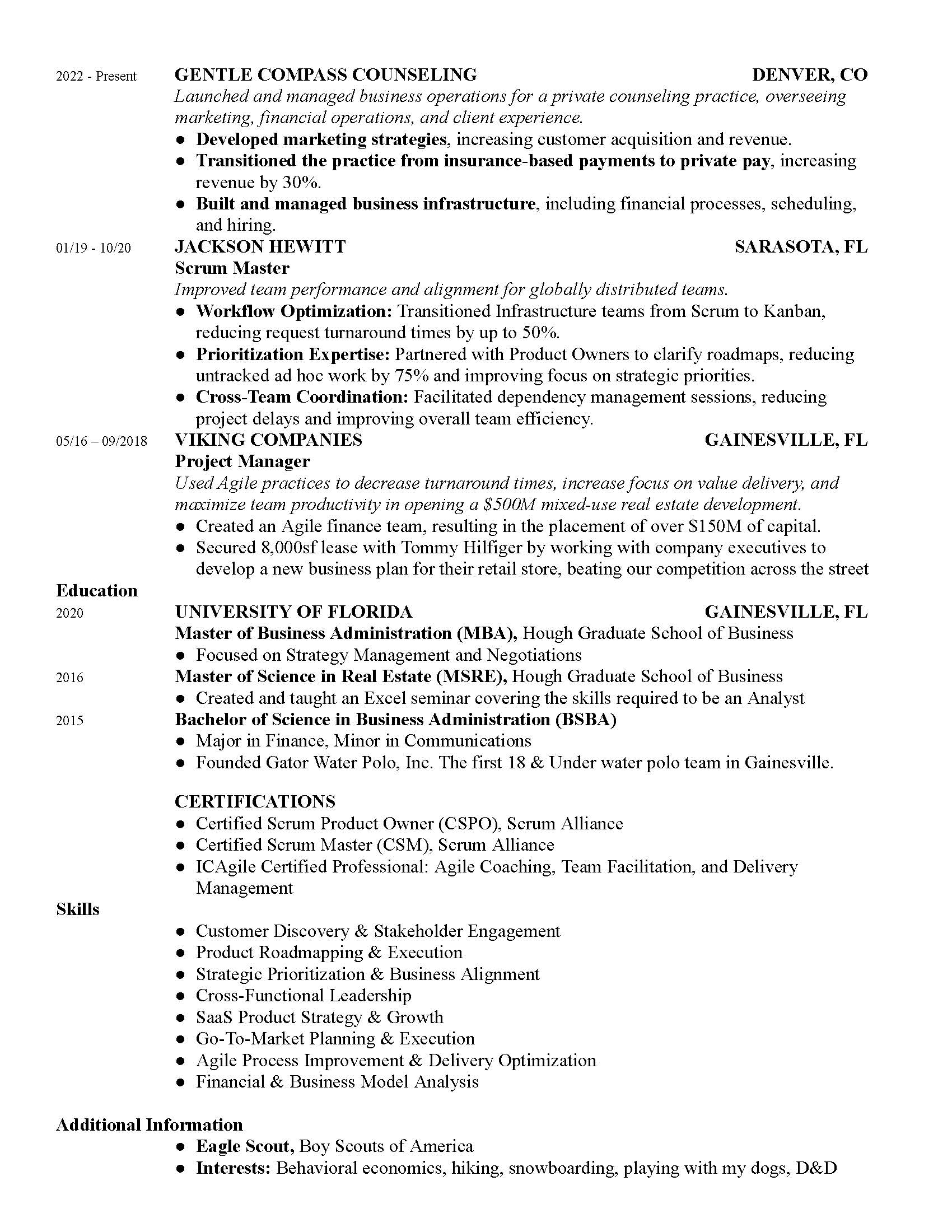 Resume of Andreas Tjotjos
