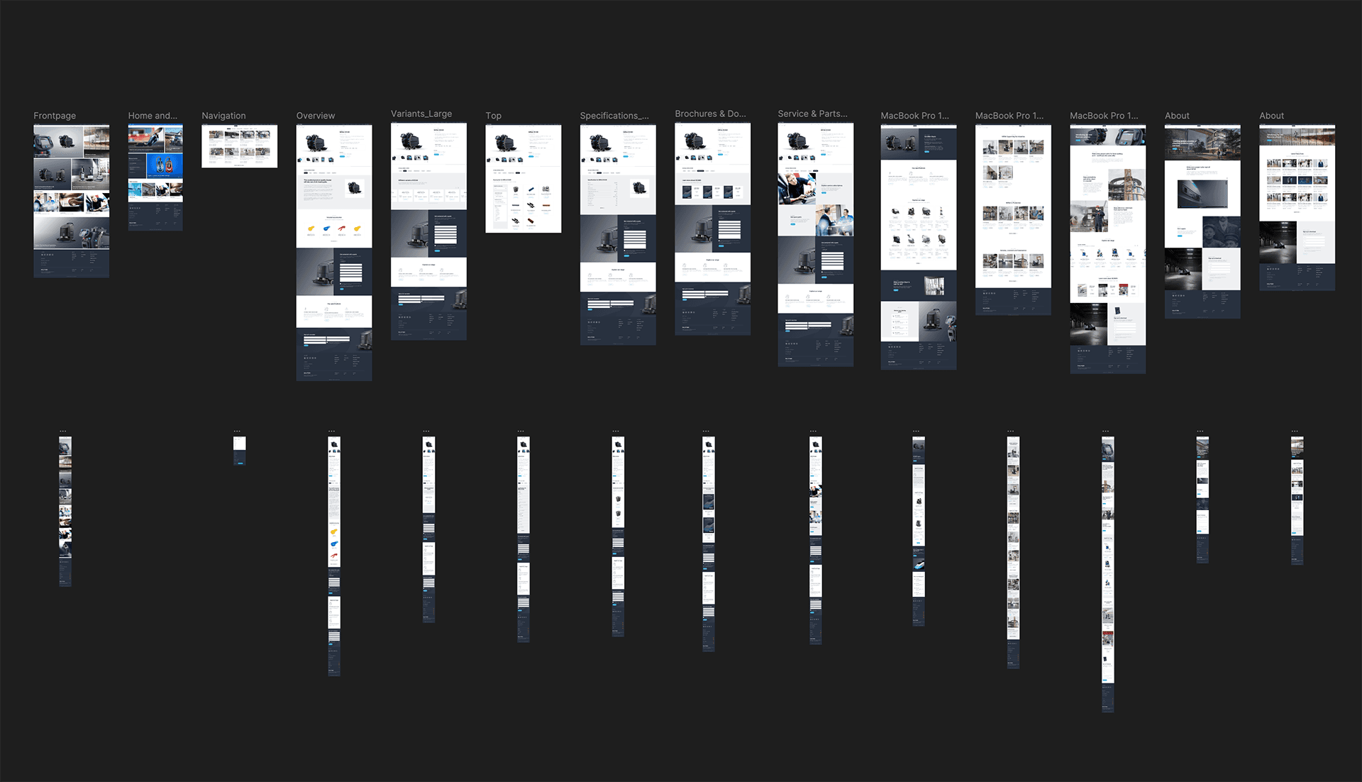 Block design Nilfisk UI design. new website