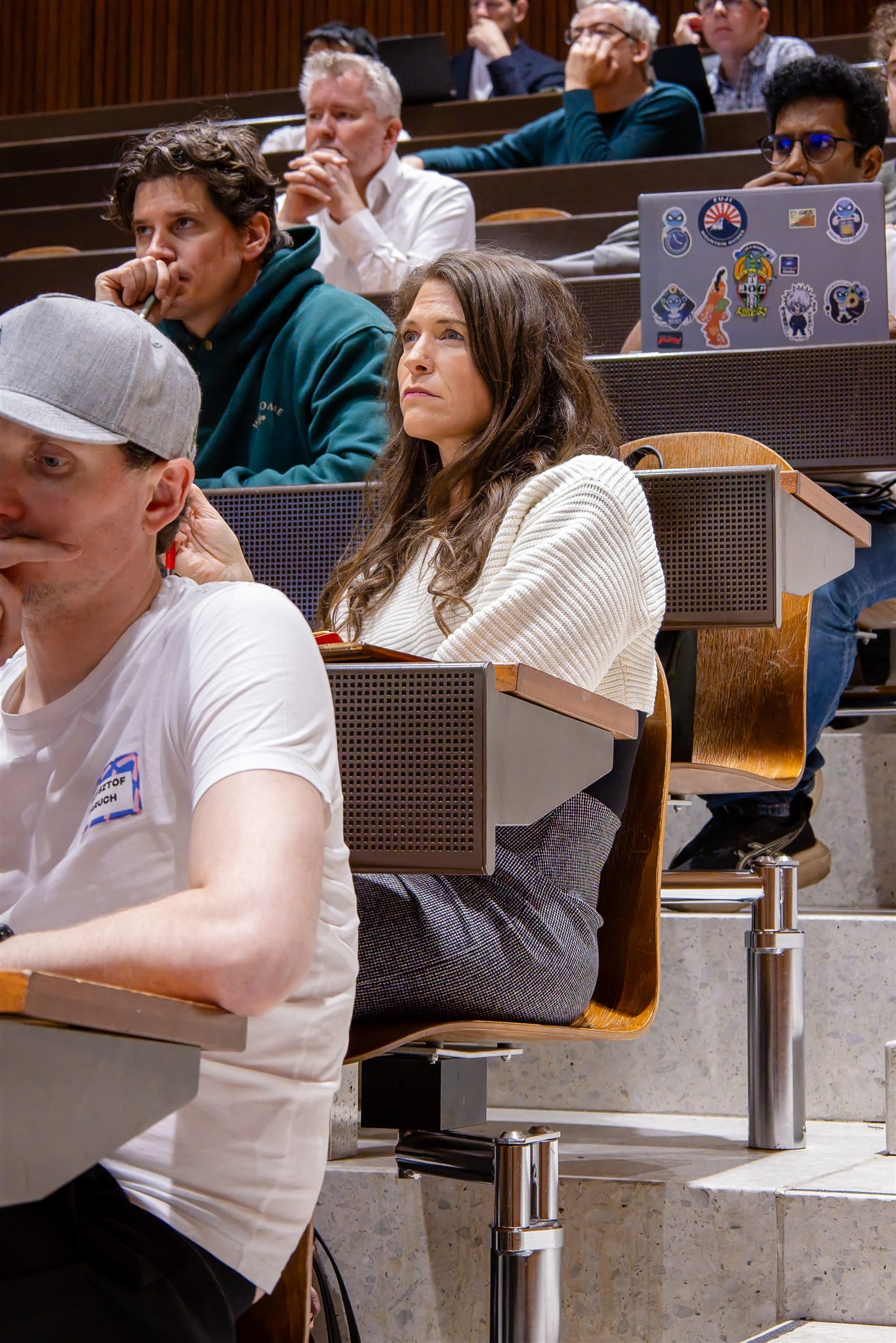 Audience listening during EthereumZüri session in Zurich lecture hall