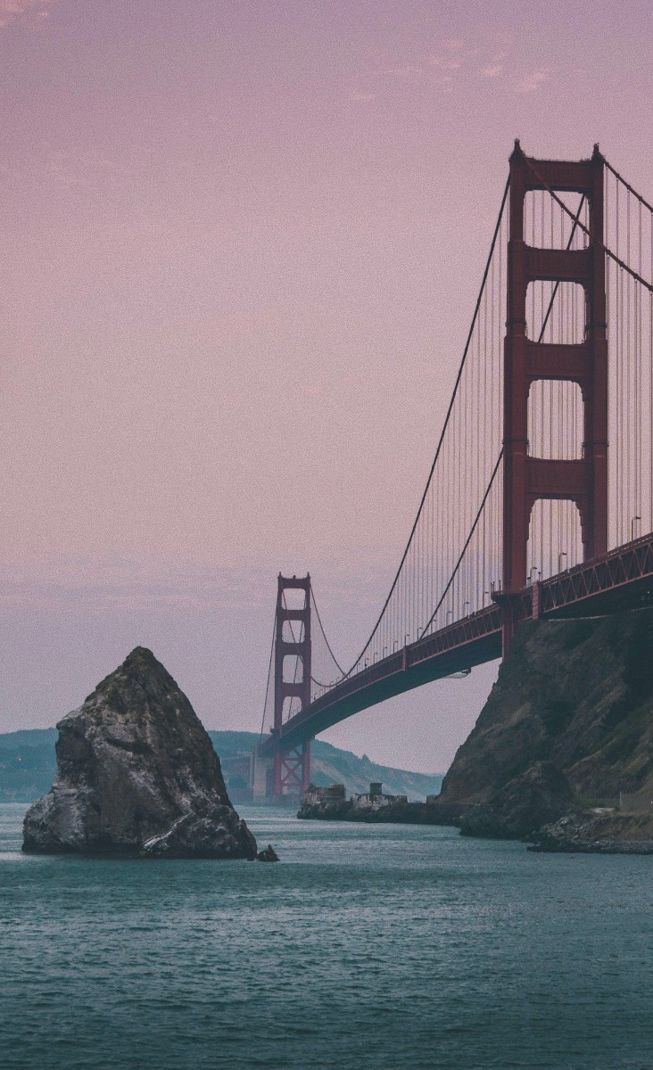 Golden gate bridge sunset
