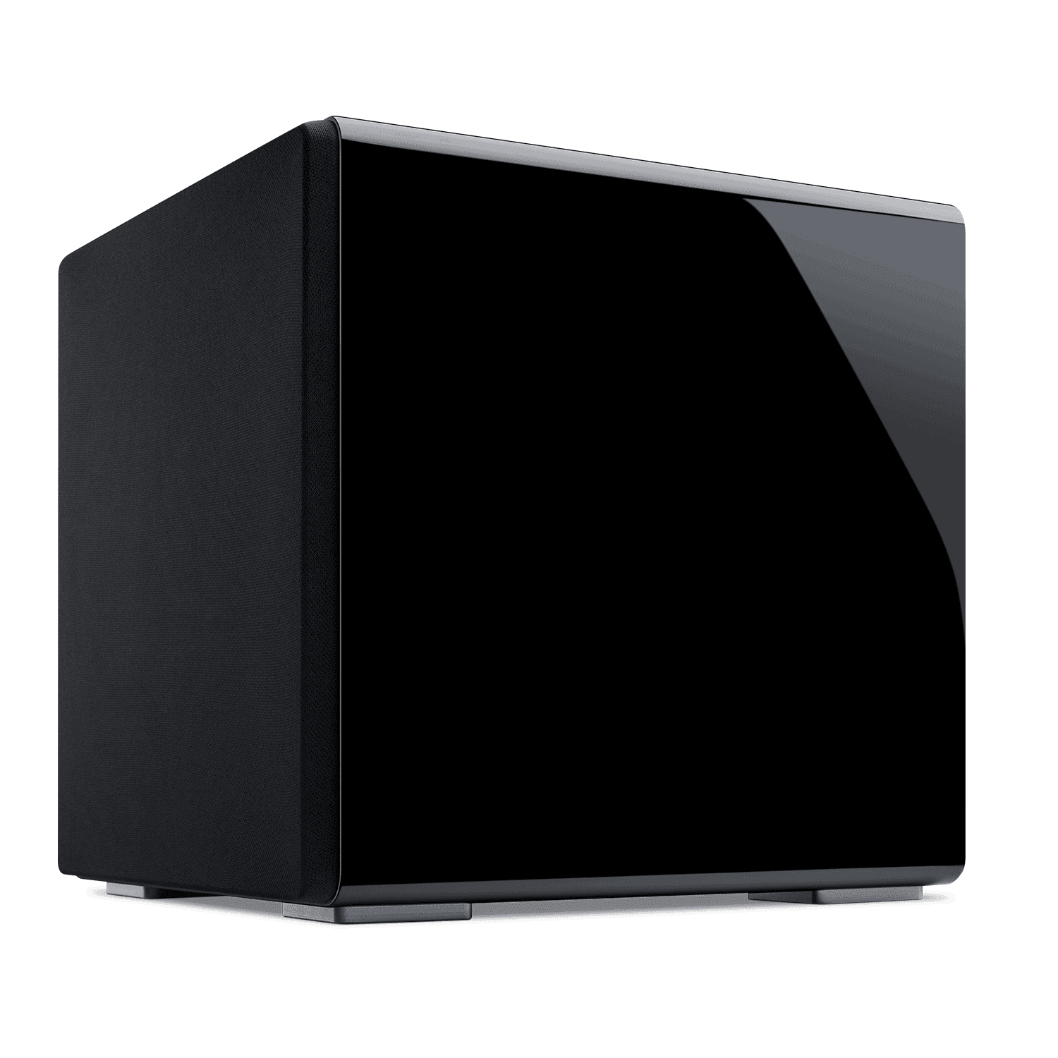 Black subwoofer with glossy front