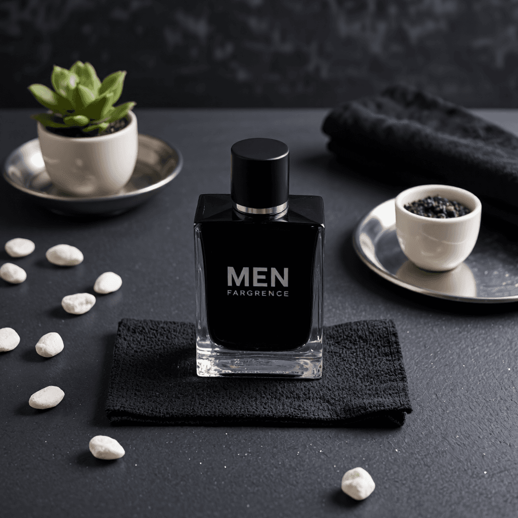 product photography of bottle of men's fragrance