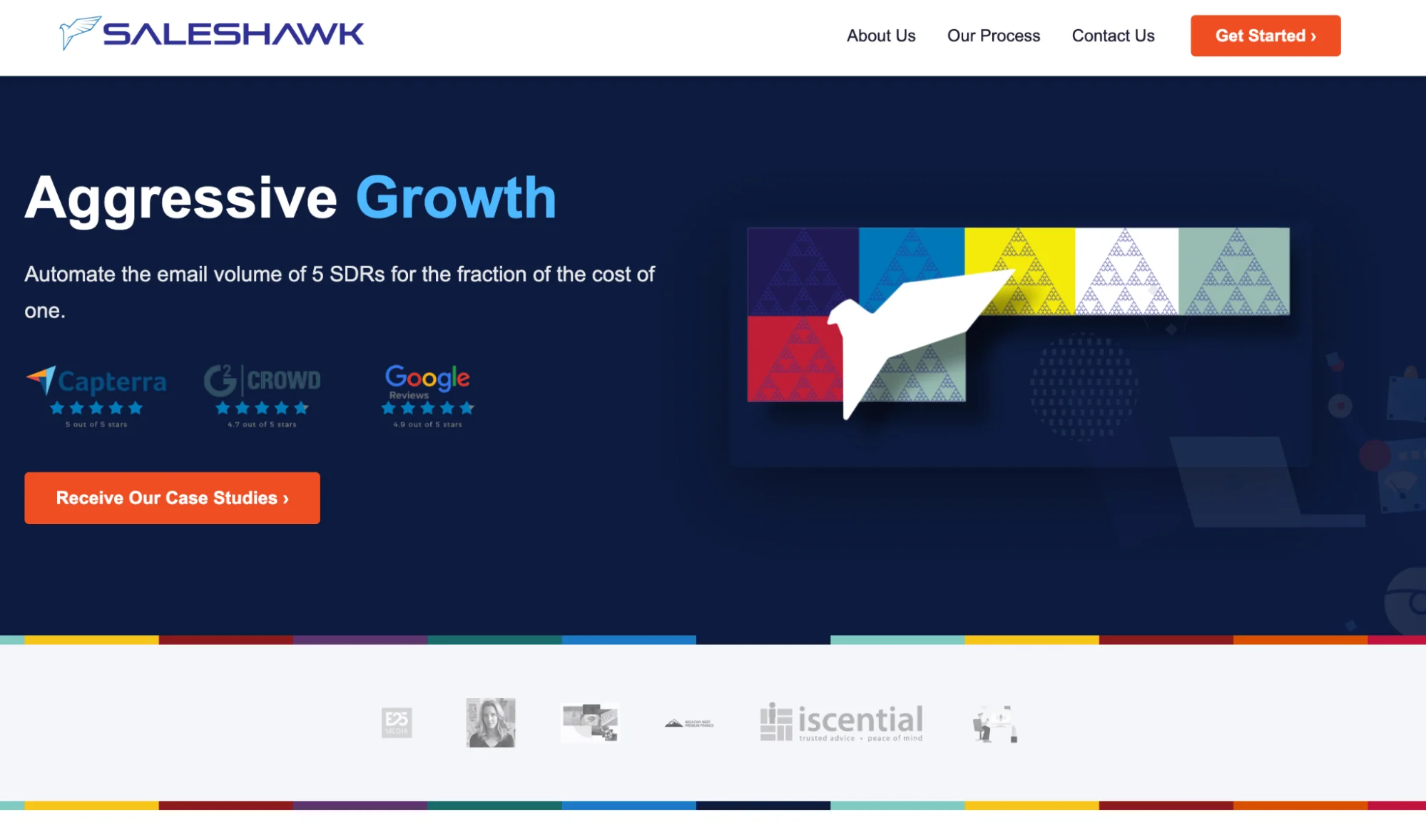 SalesHawk homepage: outsourced B2B lead generation for sales leaders