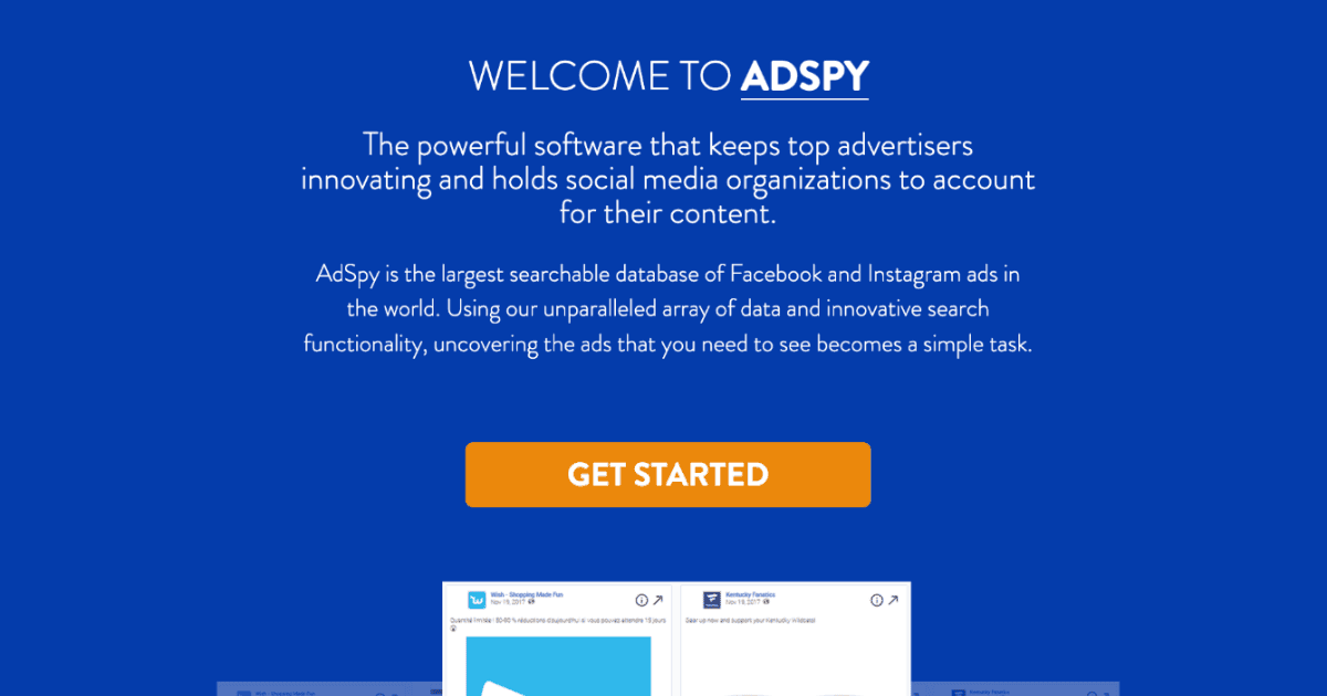 AdSpy ad intelligence platform