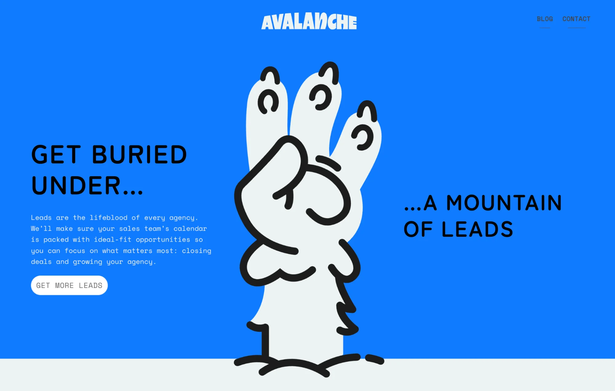 Avalanche Outbound homepage: Clay Certified outbound agency with deliverability-led cold email and LinkedIn outreach