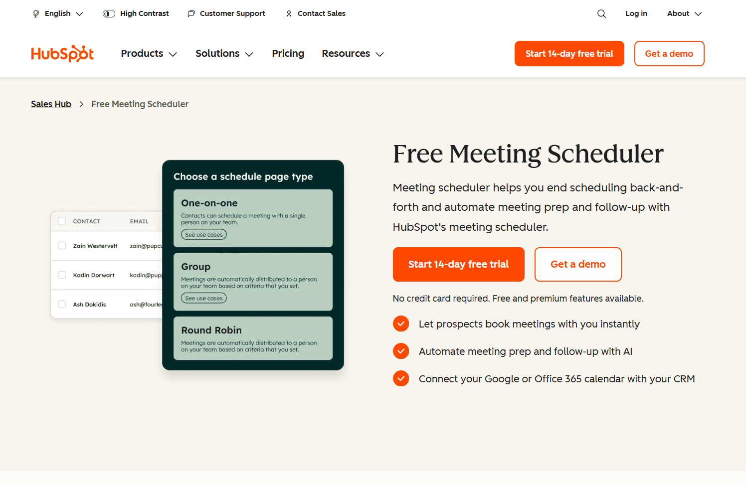 HubSpot Meeting Scheduler