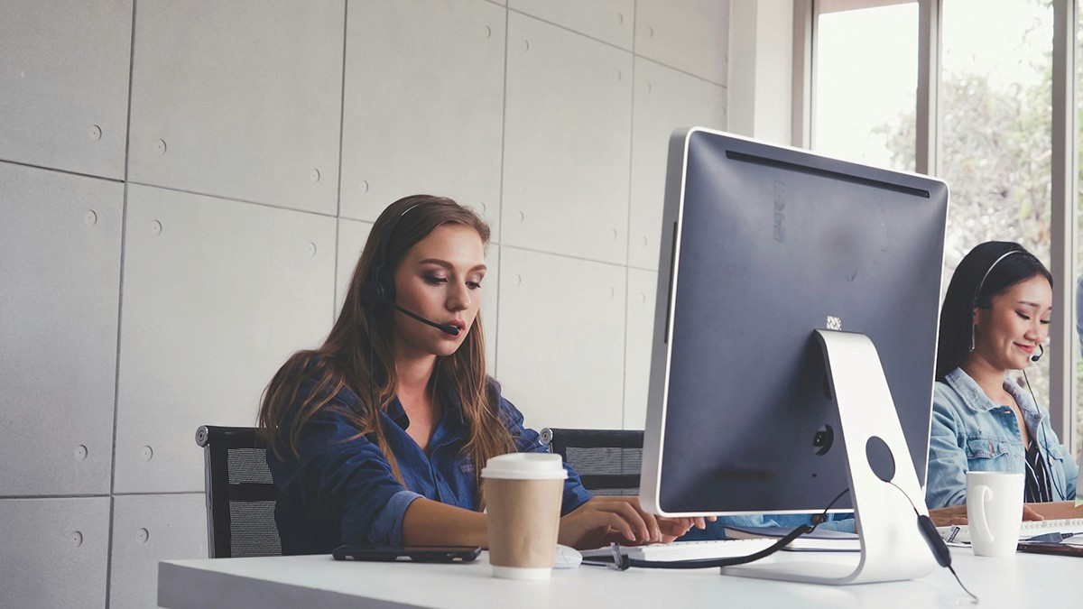woman at desk