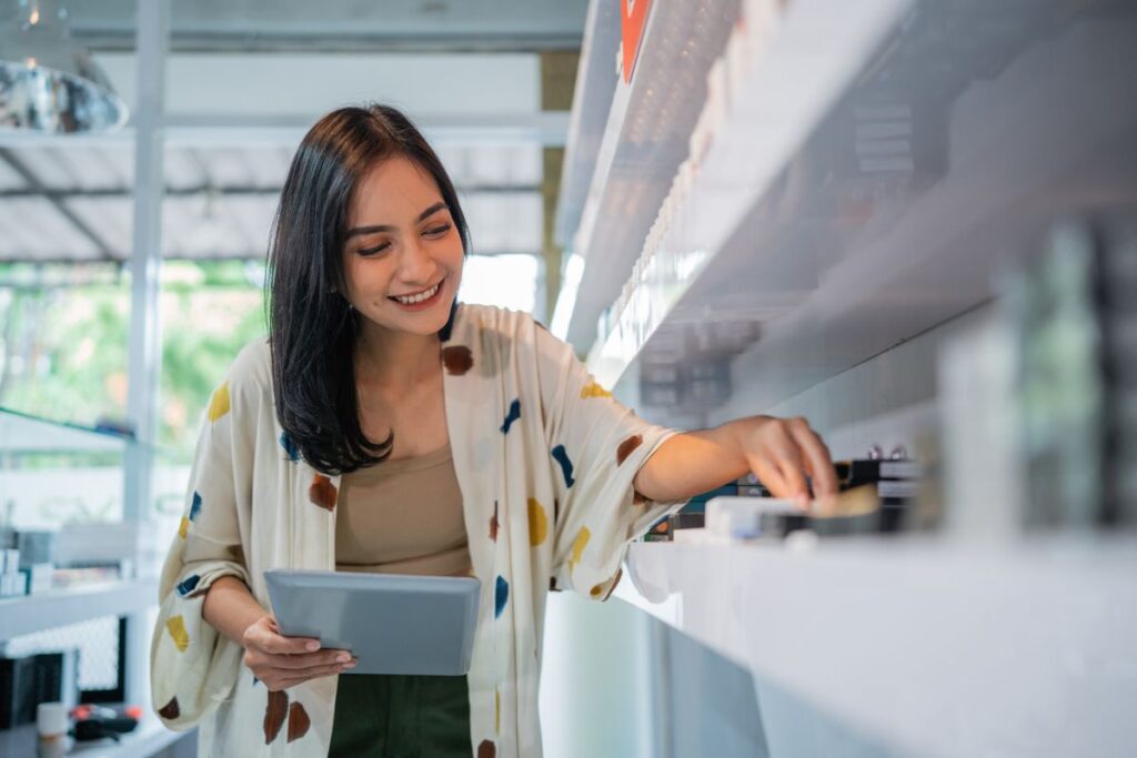 A Malaysian business owner at her vape shop