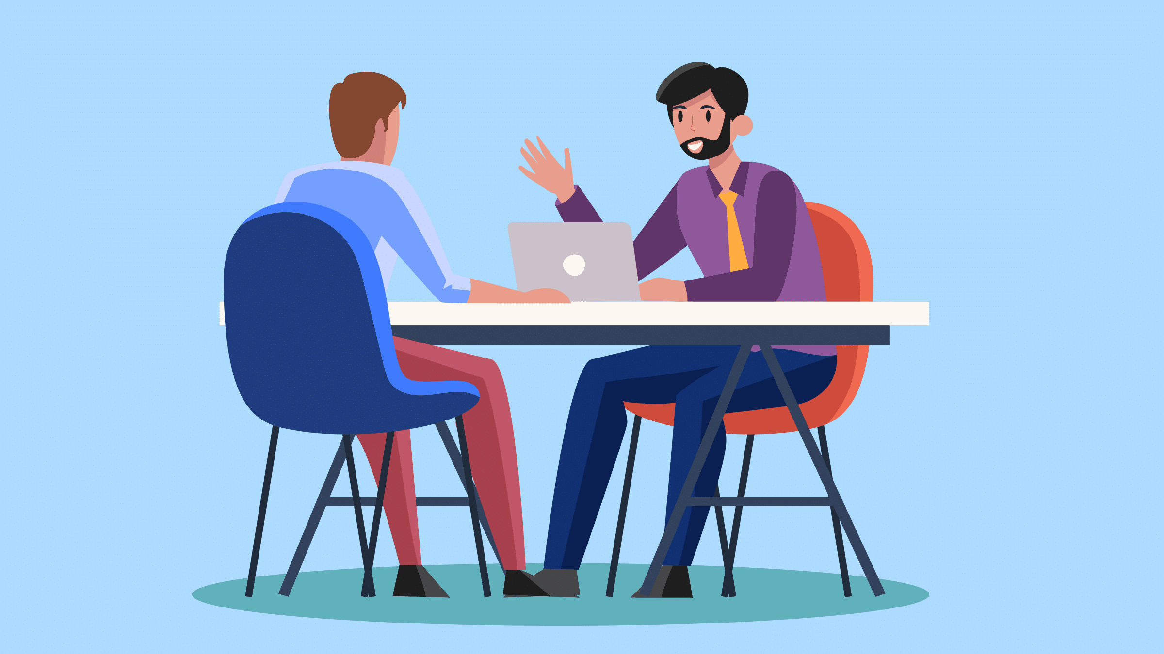 man in an interview - AI Recruiters