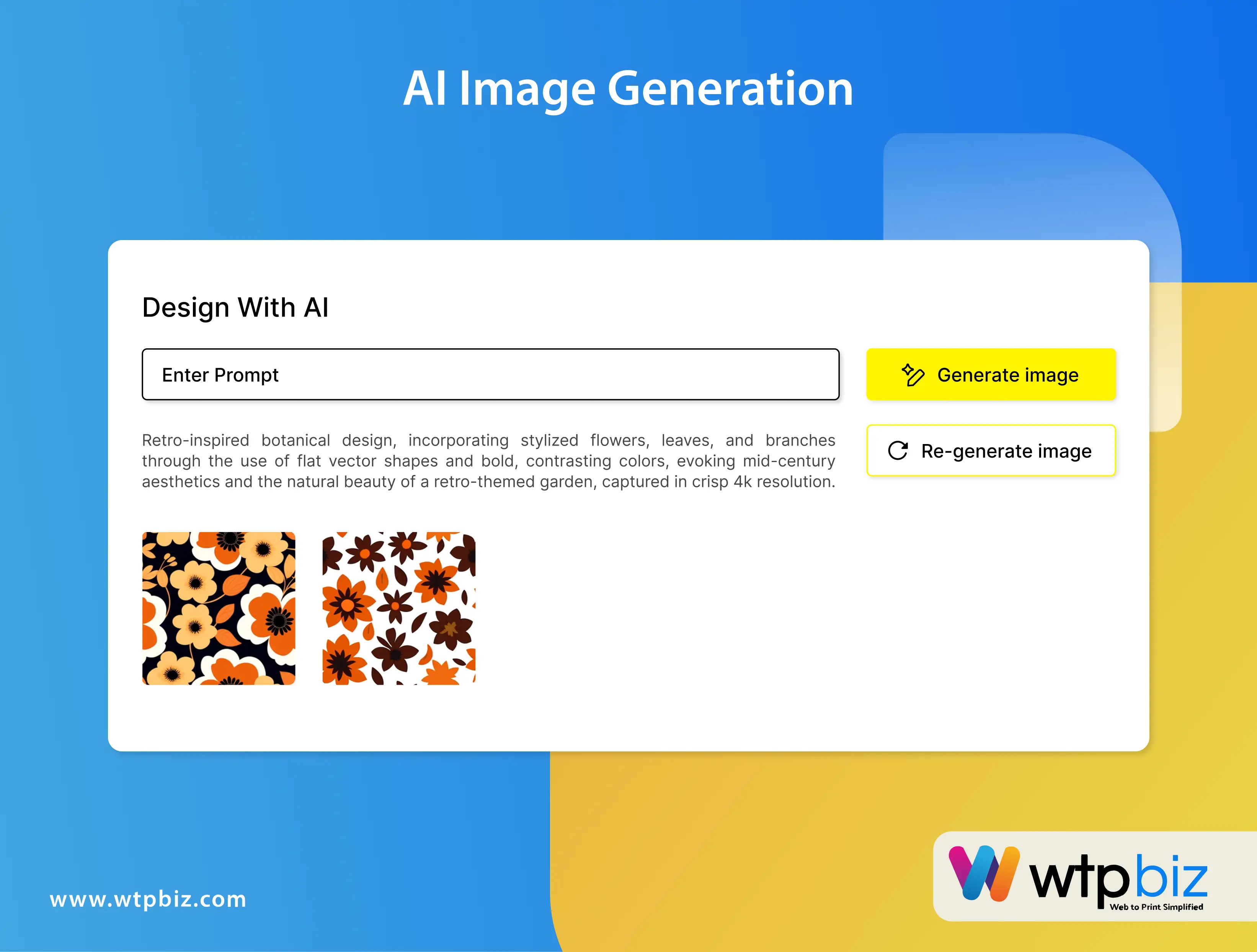 AI Image generation in fabric designer