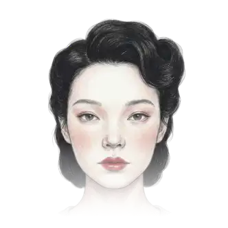 Pho Street Eats illustration of a woman with dark wavy hair