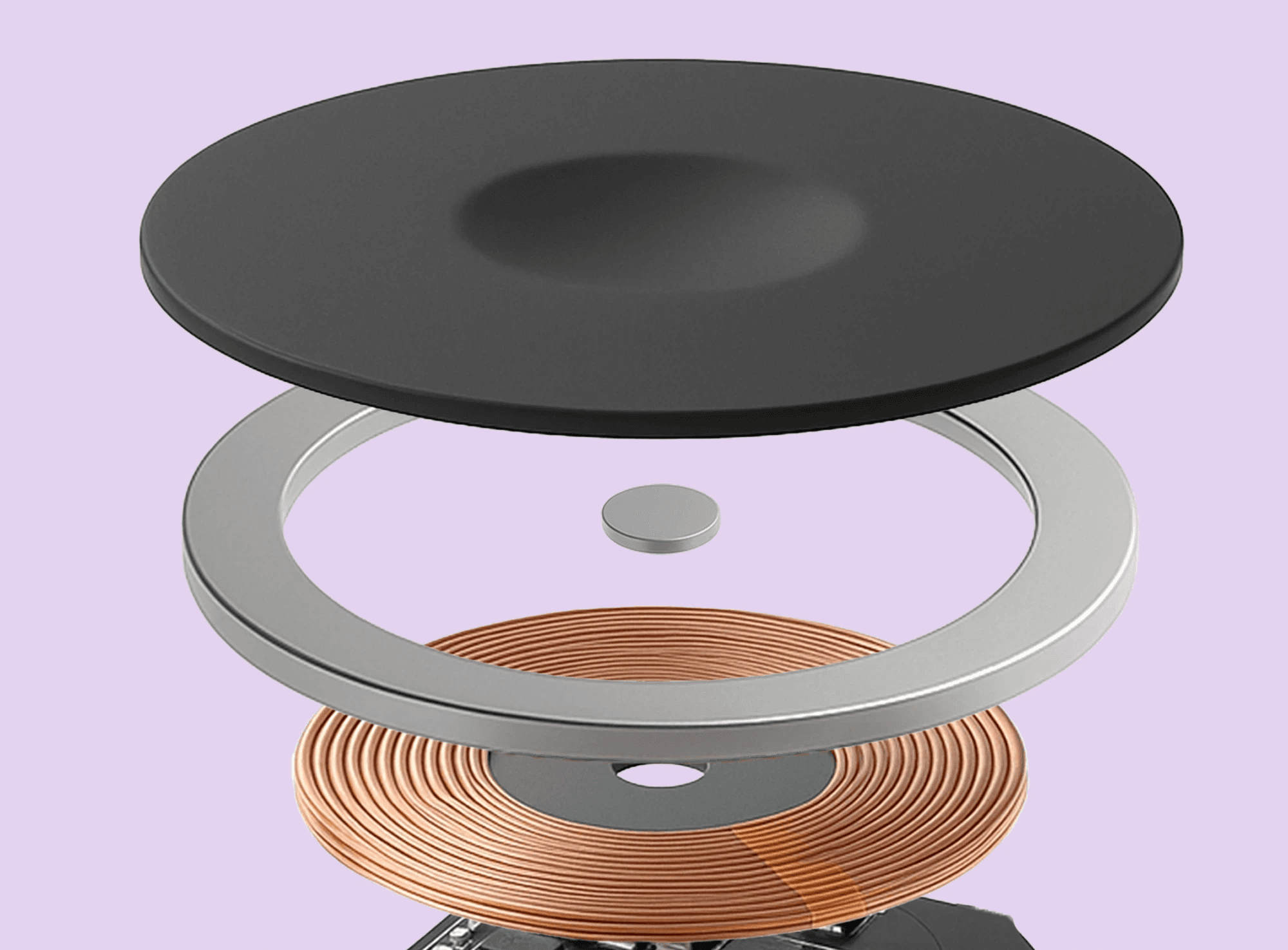 OneSnap Magnetic Wireless Charger Internal Structure