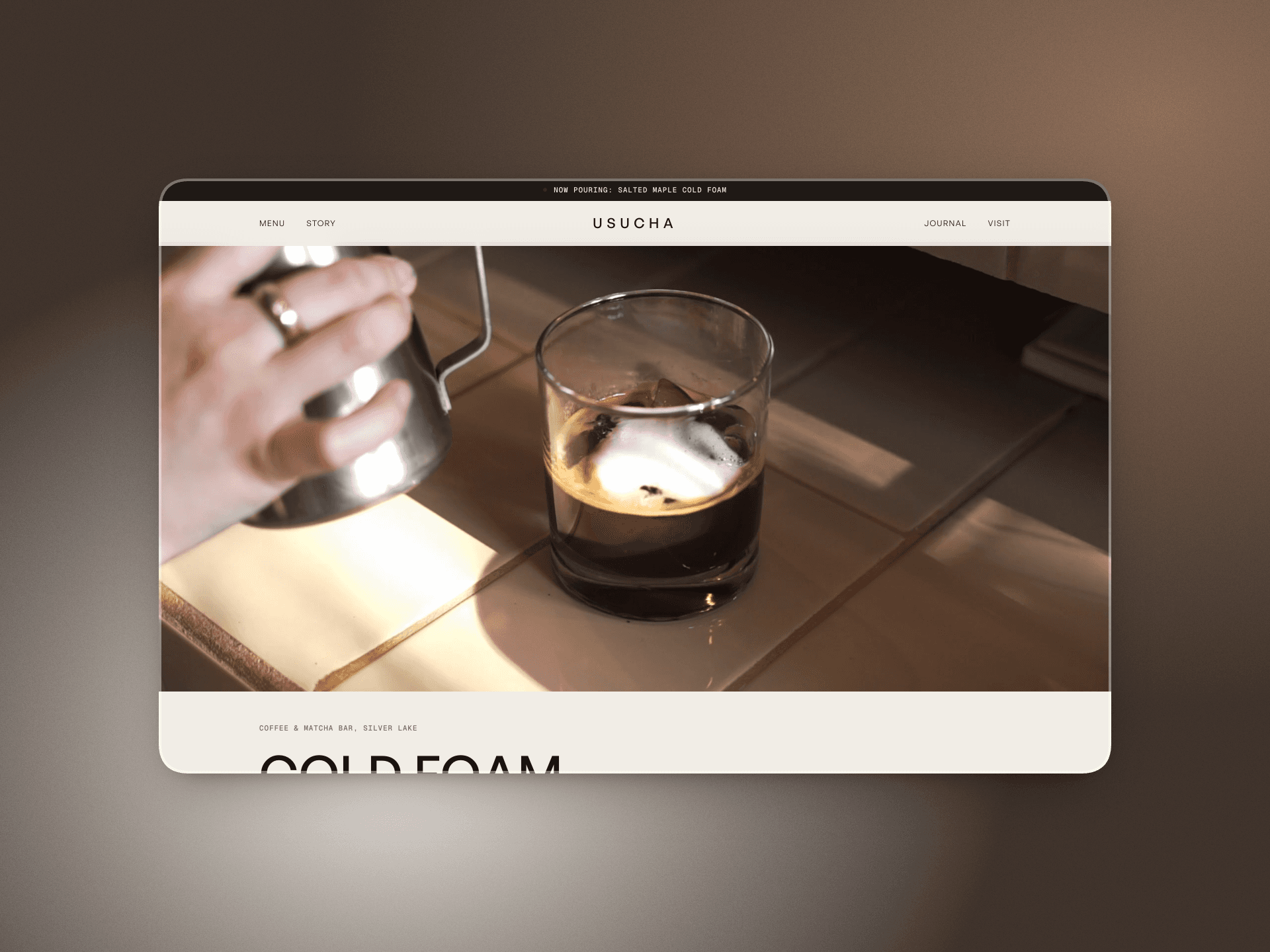 Project hero image showing the finished website