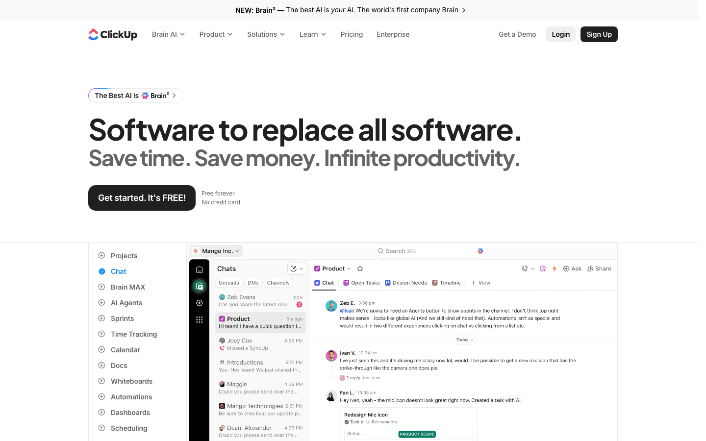 ClickUp website