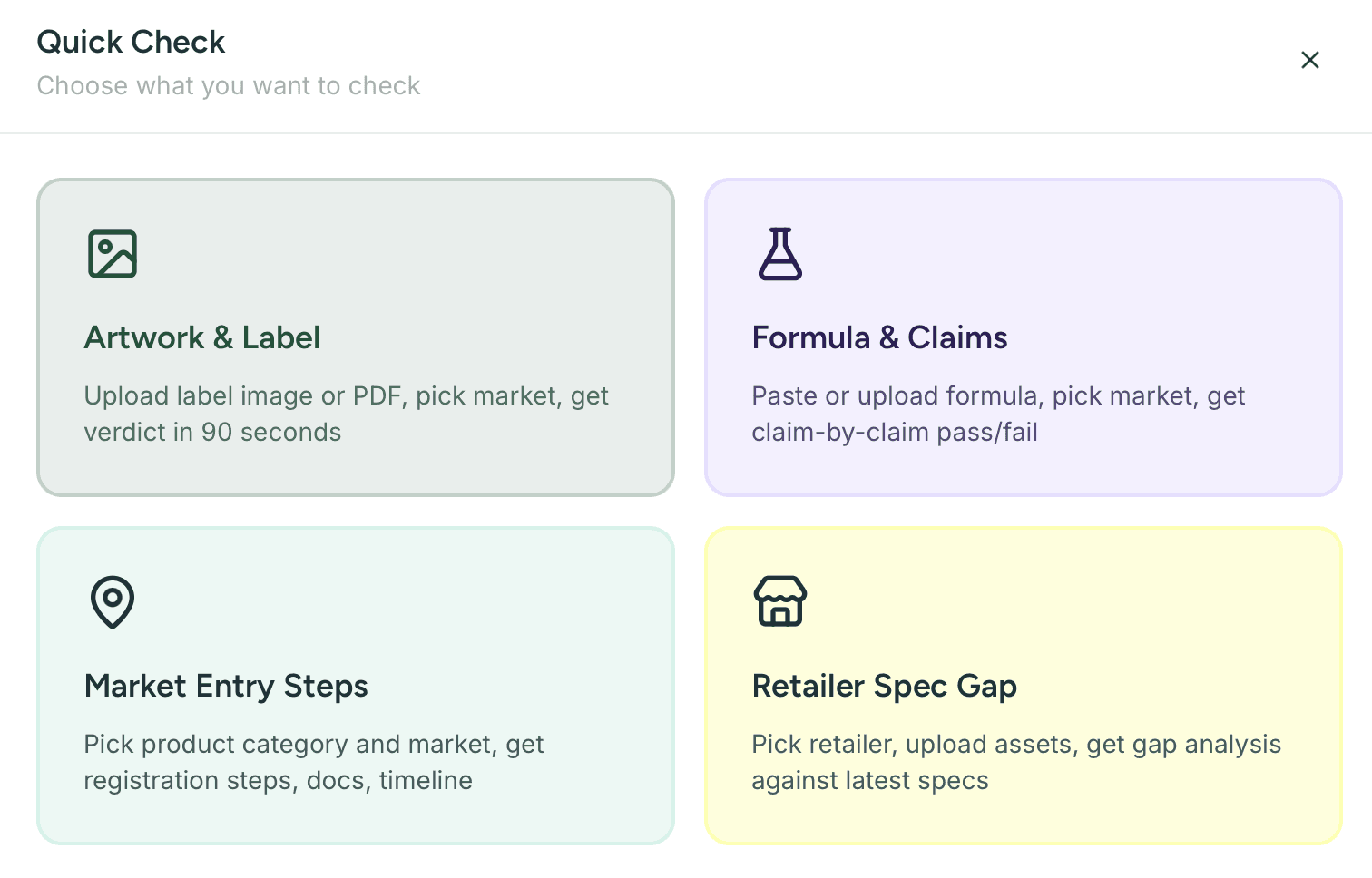 Breadstick packaging compliance check shows 90% compliance and one mandatory element issue.