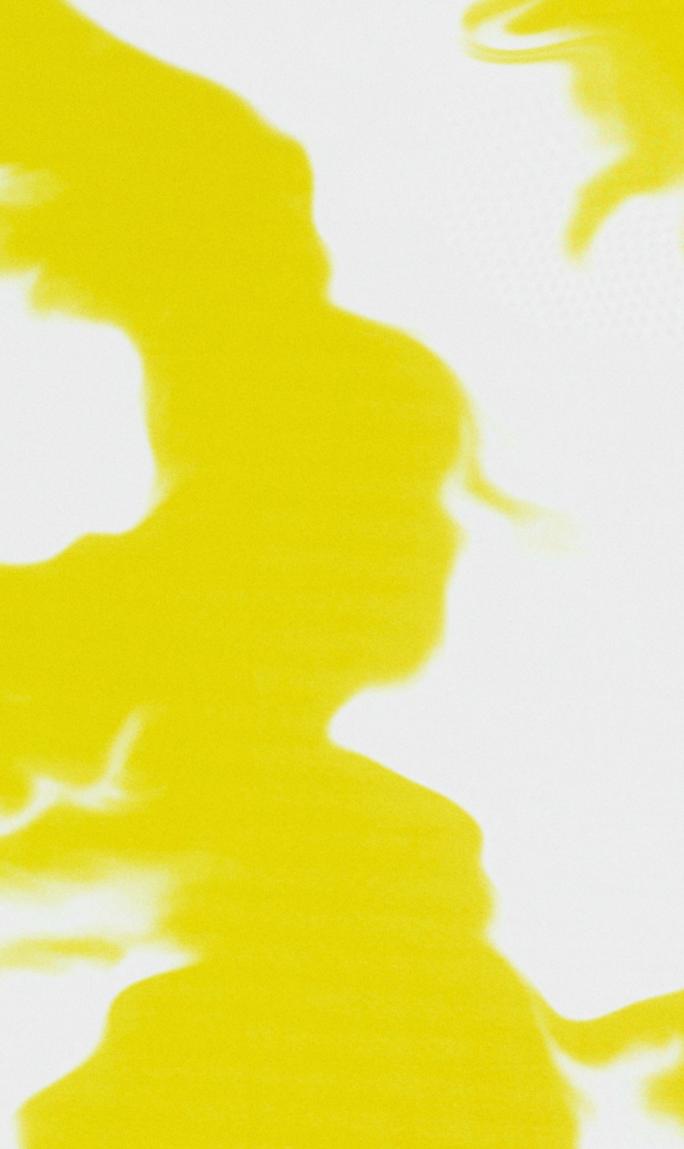 Yellow photographic silhouette on a white J.Lindeberg window panel