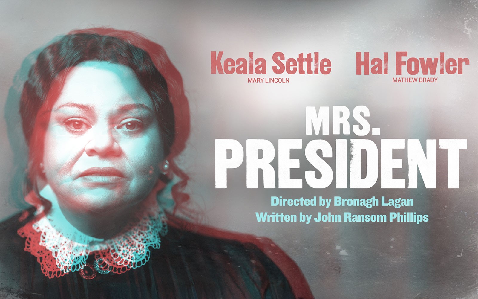 《Mrs President》Westend 演出的海報,展示主演及製作人員名單。