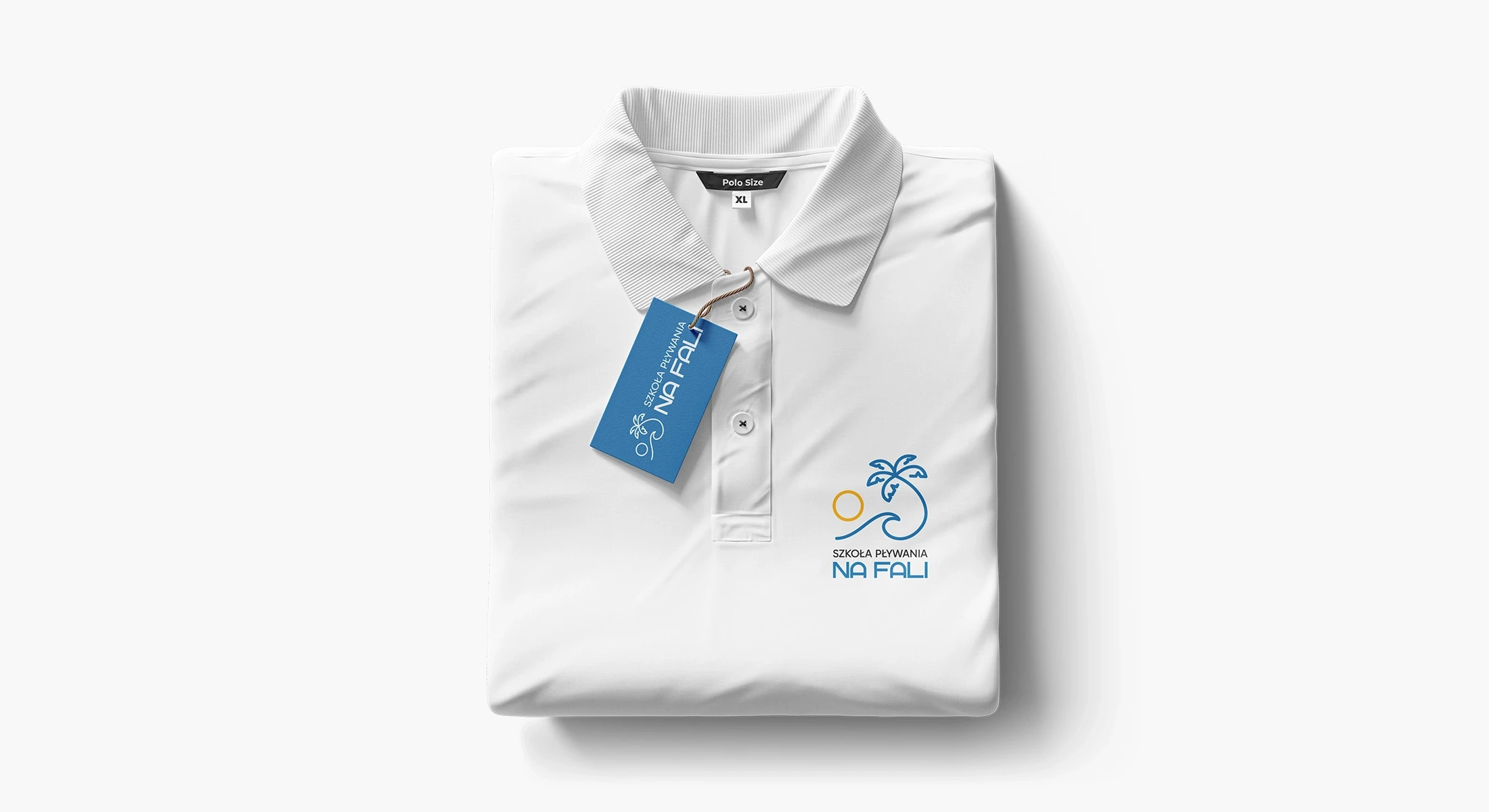 Logo Na Fali - aplikacja na koszulce z kołnierzykiem