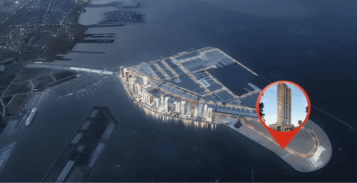 the mural by beyond developers location map