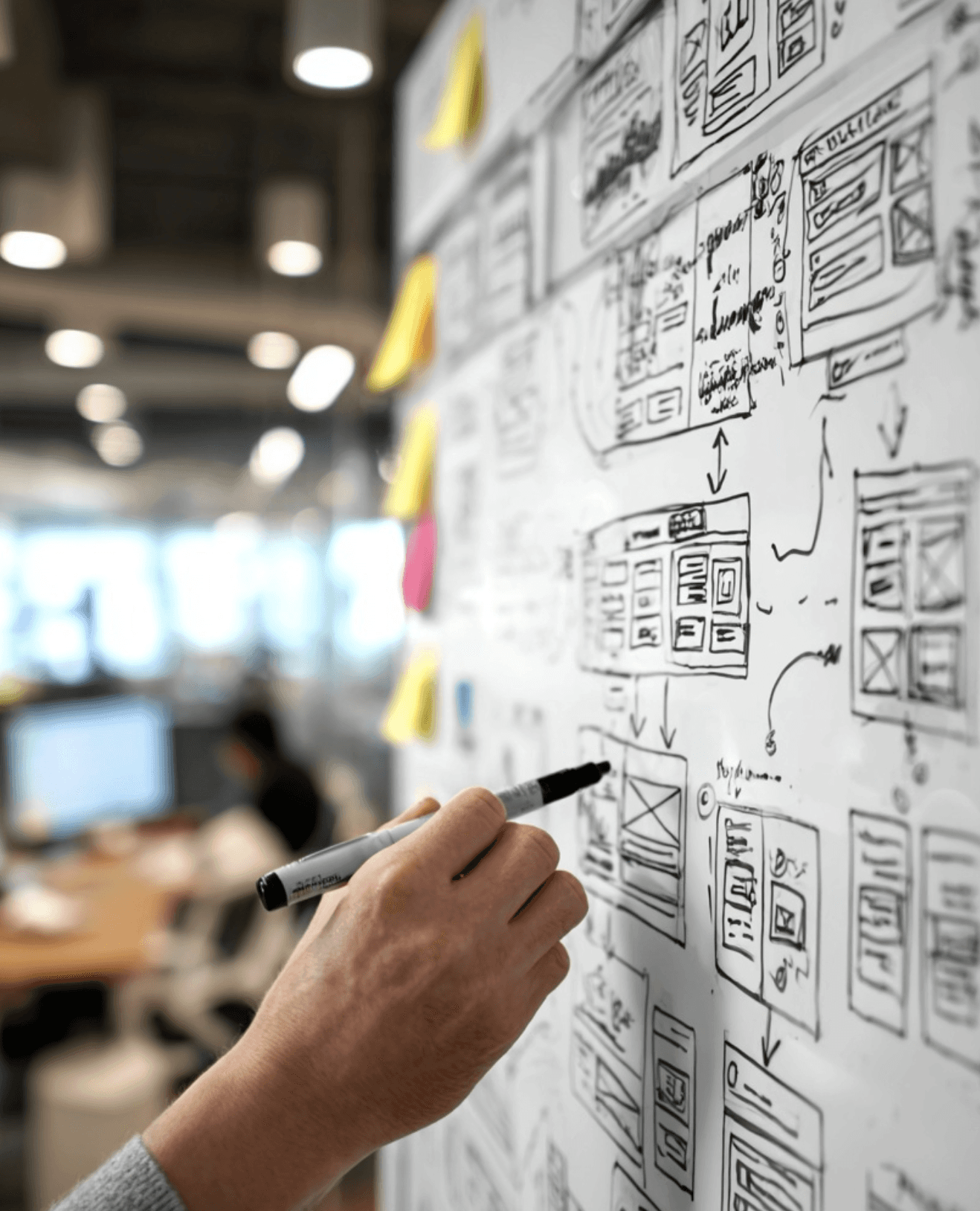 Portrait of portfolio creator – back view