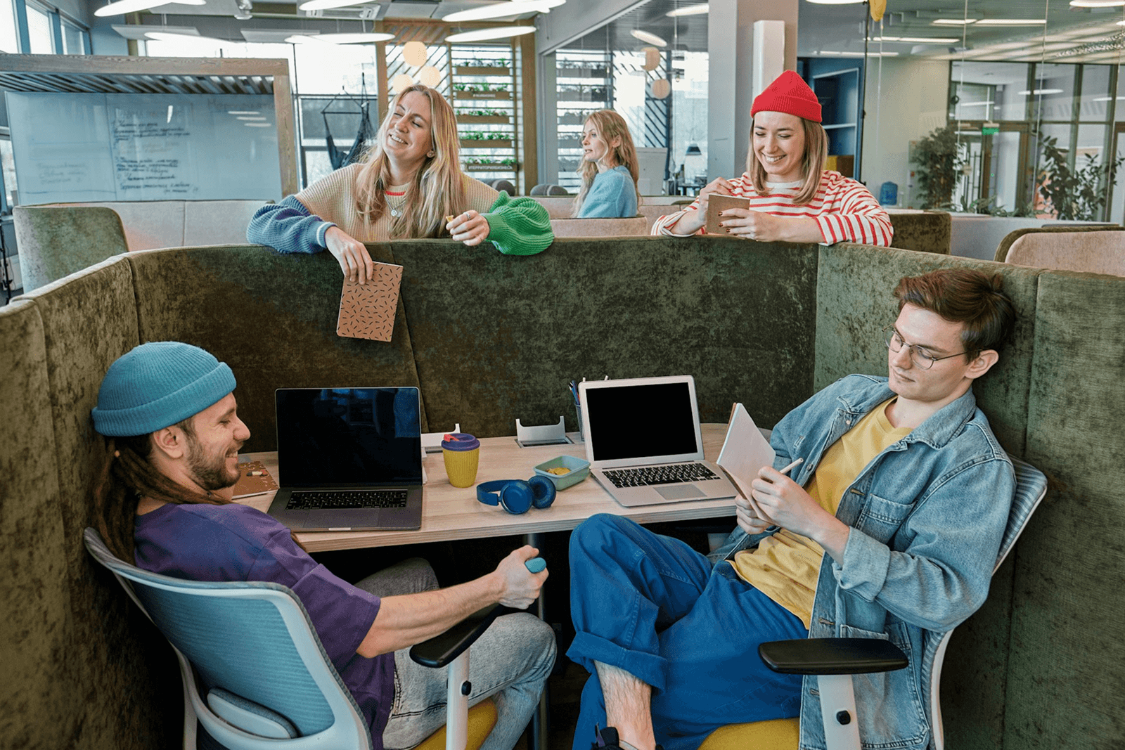 group of people chilling in formance workspace