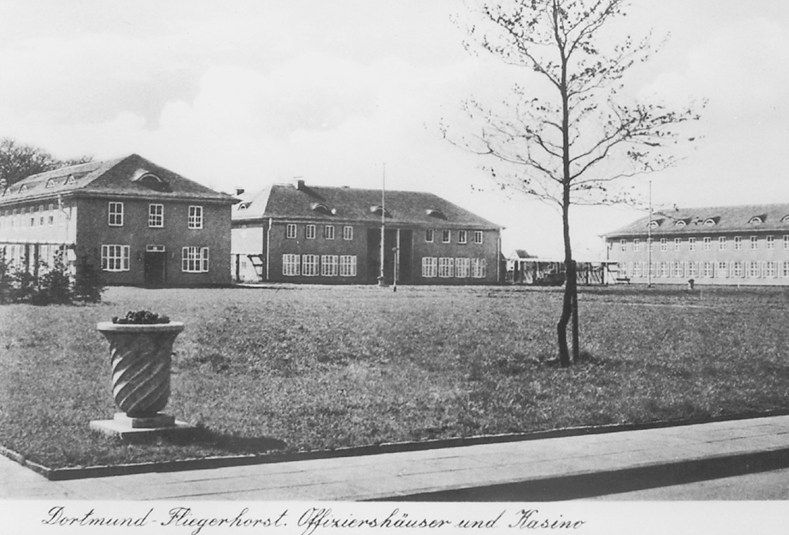 Gebäude des Fliegerhorsts Dortmund Brackel aus der Zeit des Zweiten Weltkriegs
