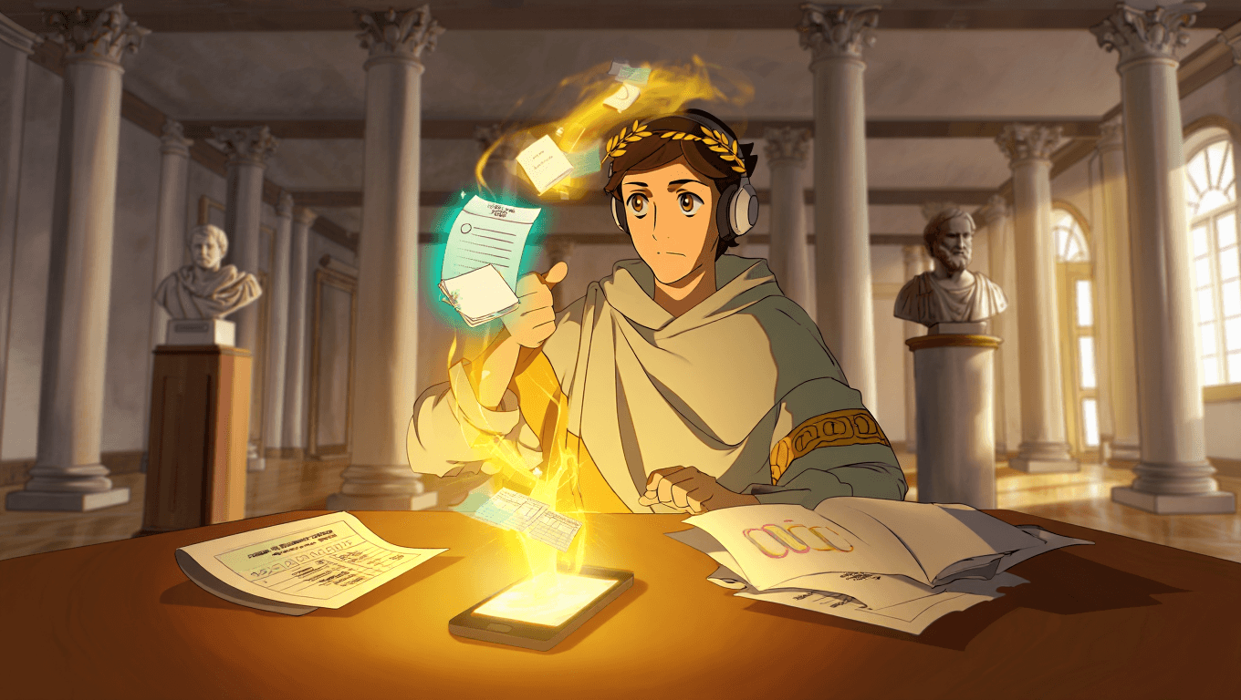 Aistote app showing quiz and study-note generation on multiple devices