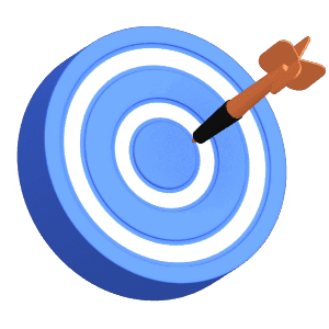 3D bullseye target icon