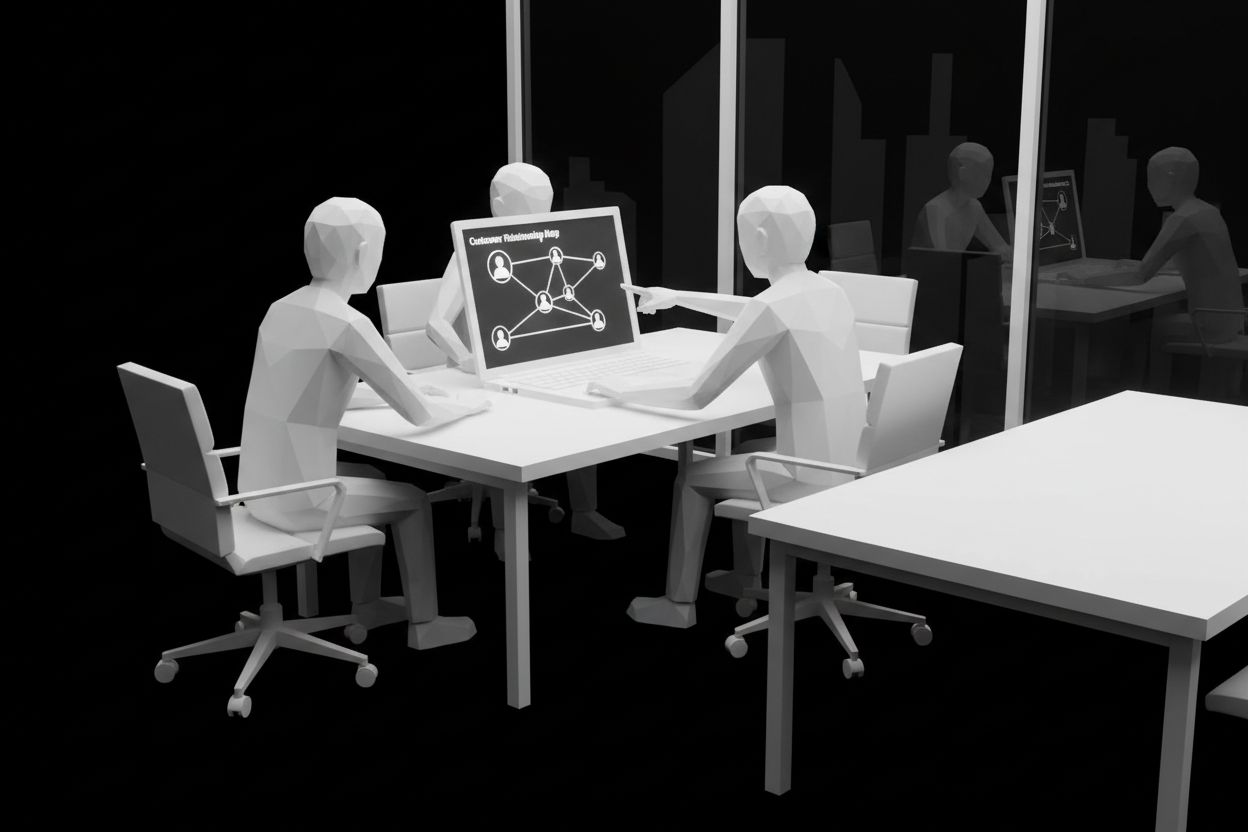 Equipo revisando el ciclo de vida del cliente