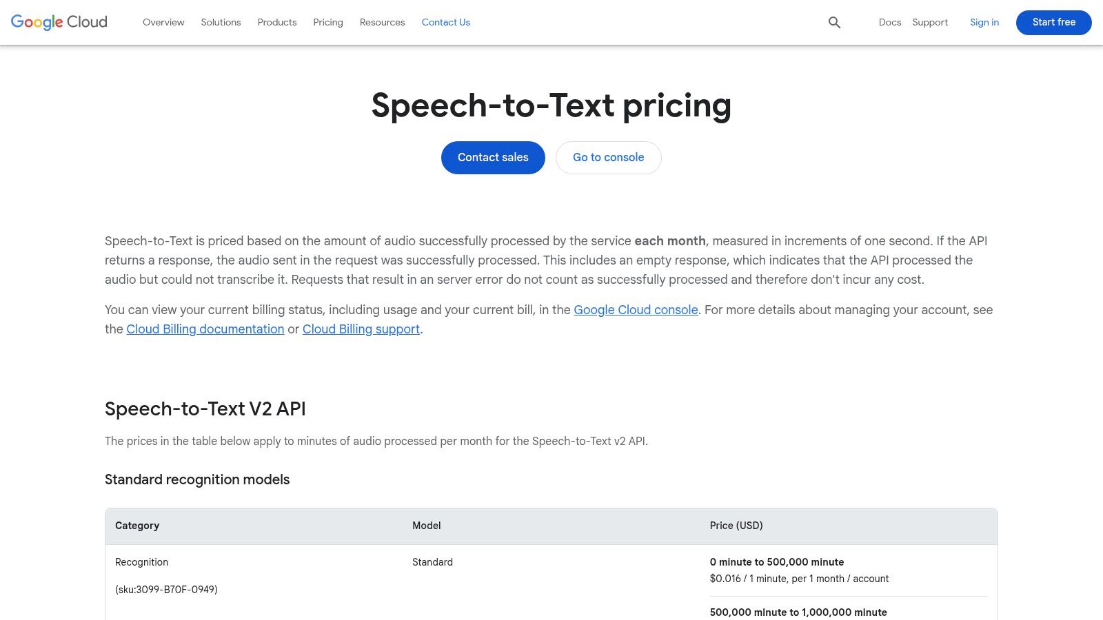 Google Cloud Speech‑to‑Text (STT V2)